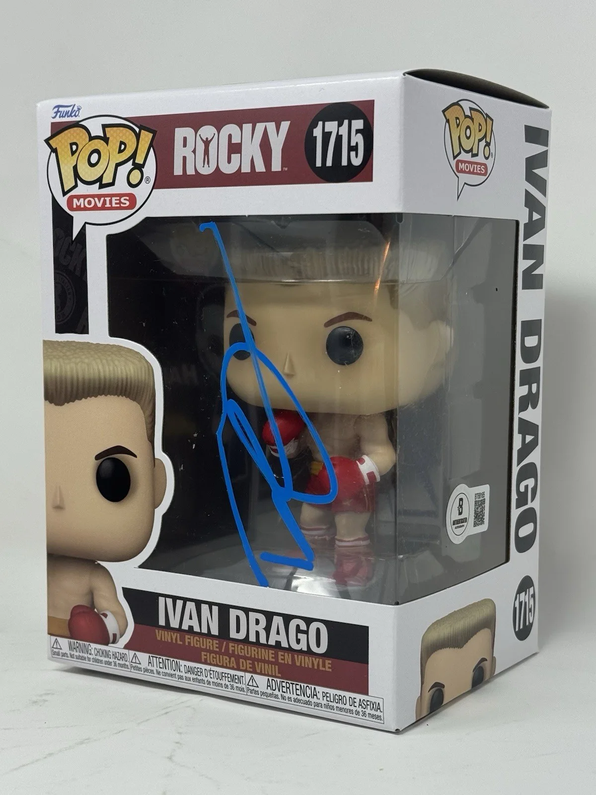 Dolph Lundgren — Dolph Lundgren Signed Ivan Drago Funko Pop Rocky IV #1715 Autograph Beckett COA, изображение 3