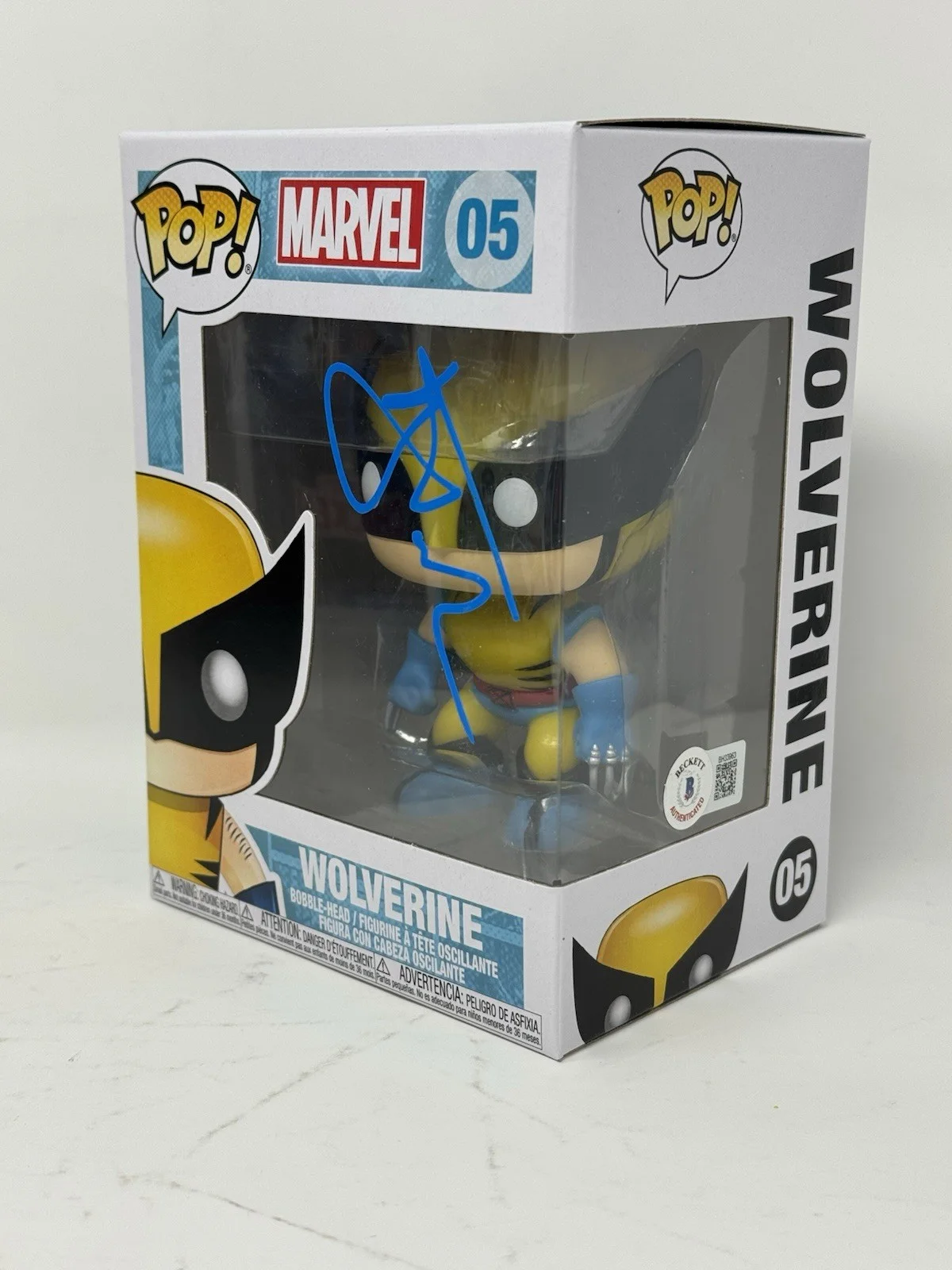 Hugh Jackman — Hugh Jackman X-Men Wolverine Signed Autograph Funko Pop Marvel #05 Beckett COA, изображение 3