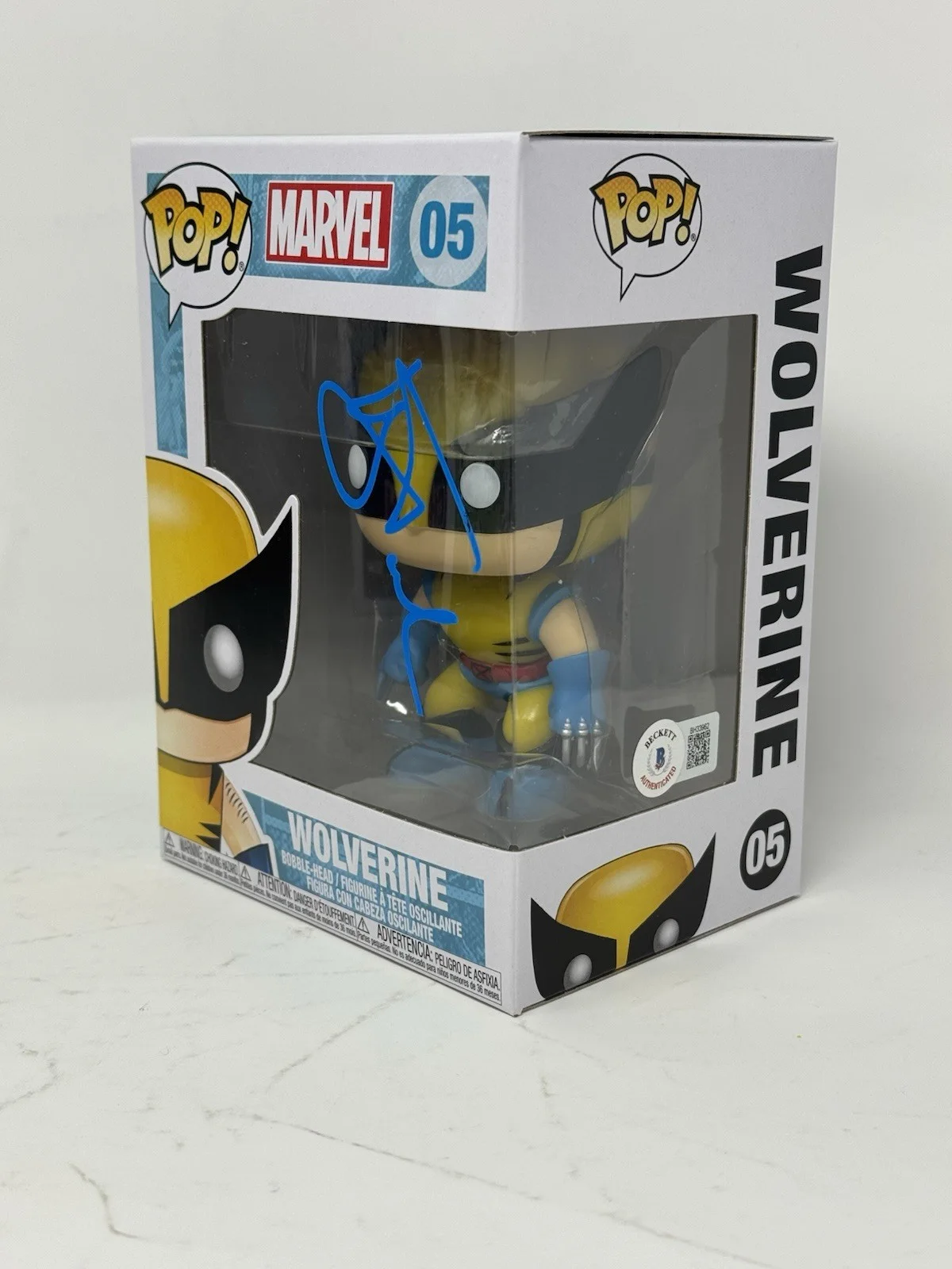 Hugh Jackman — Hugh Jackman Signed Wolverine Funko Pop X-Men Marvel #05 Autograph Beckett COA, image 3