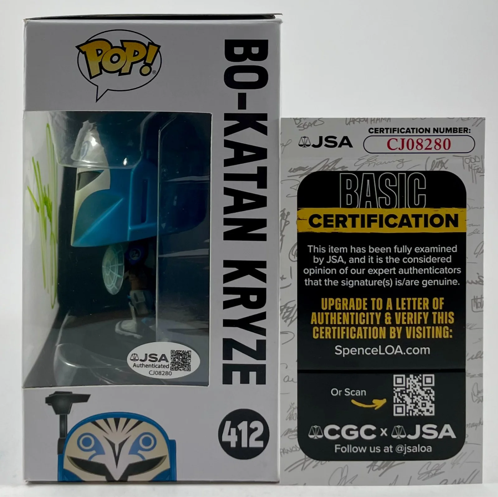 Katee Sackhoff — Katee Sackhoff Signed Star Wars Bo-Katan Kryze Funko POP! Vinyl 412 JSA COA, изображение 2