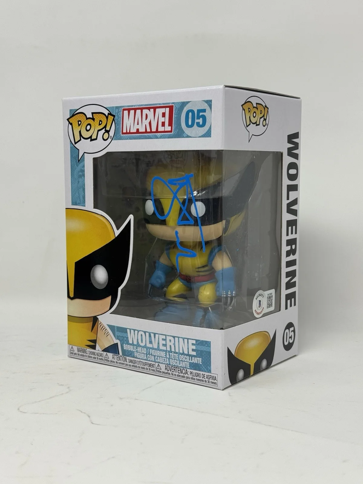 Hugh Jackman — Hugh Jackman Signed Wolverine Funko Pop X-Men Marvel #05 Autograph Beckett COA, image 3