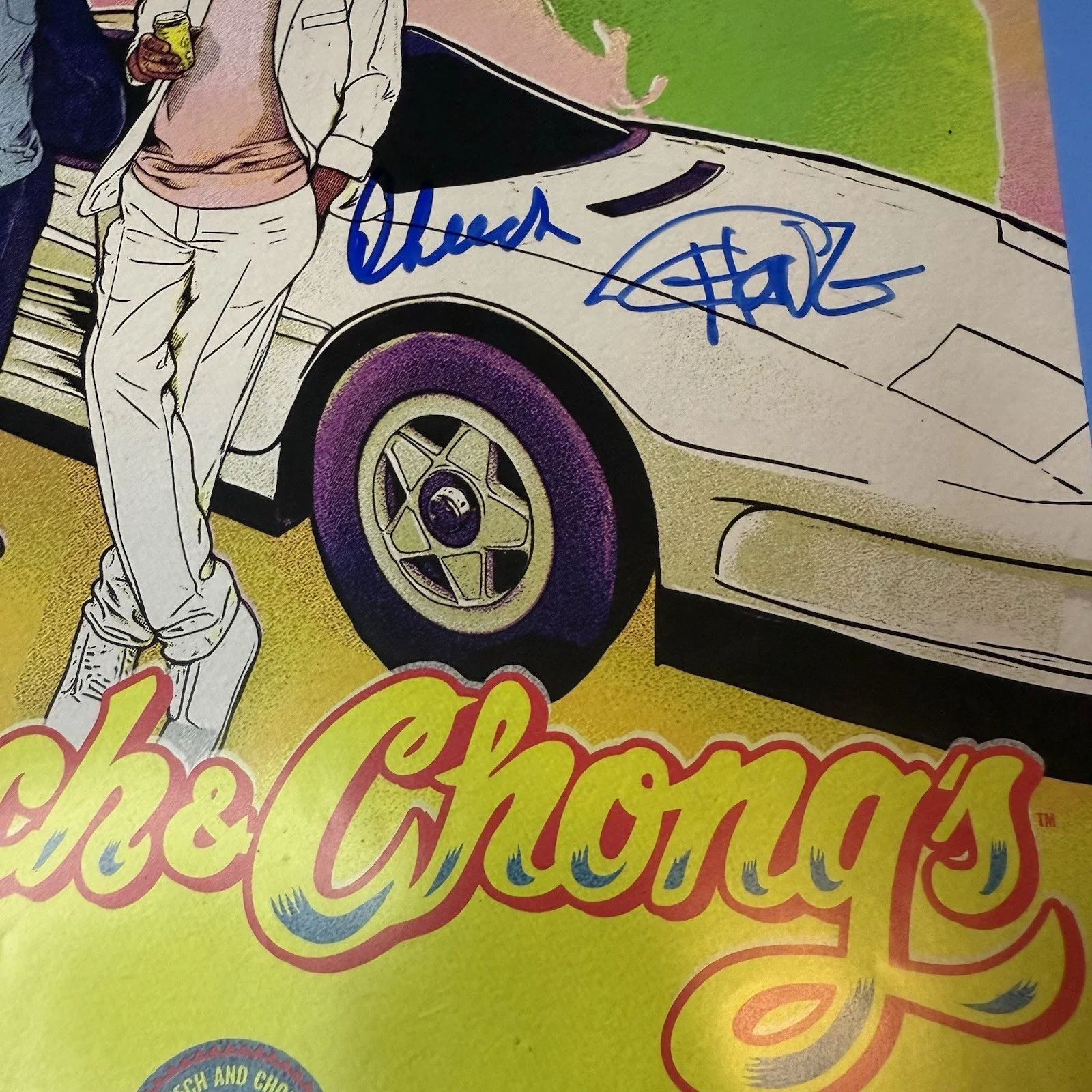 Cheech, Chong — Cheech and Chong Signed 11x17 Autographed Photo Miami Nice Poster JSA COA Comedy, изображение 3