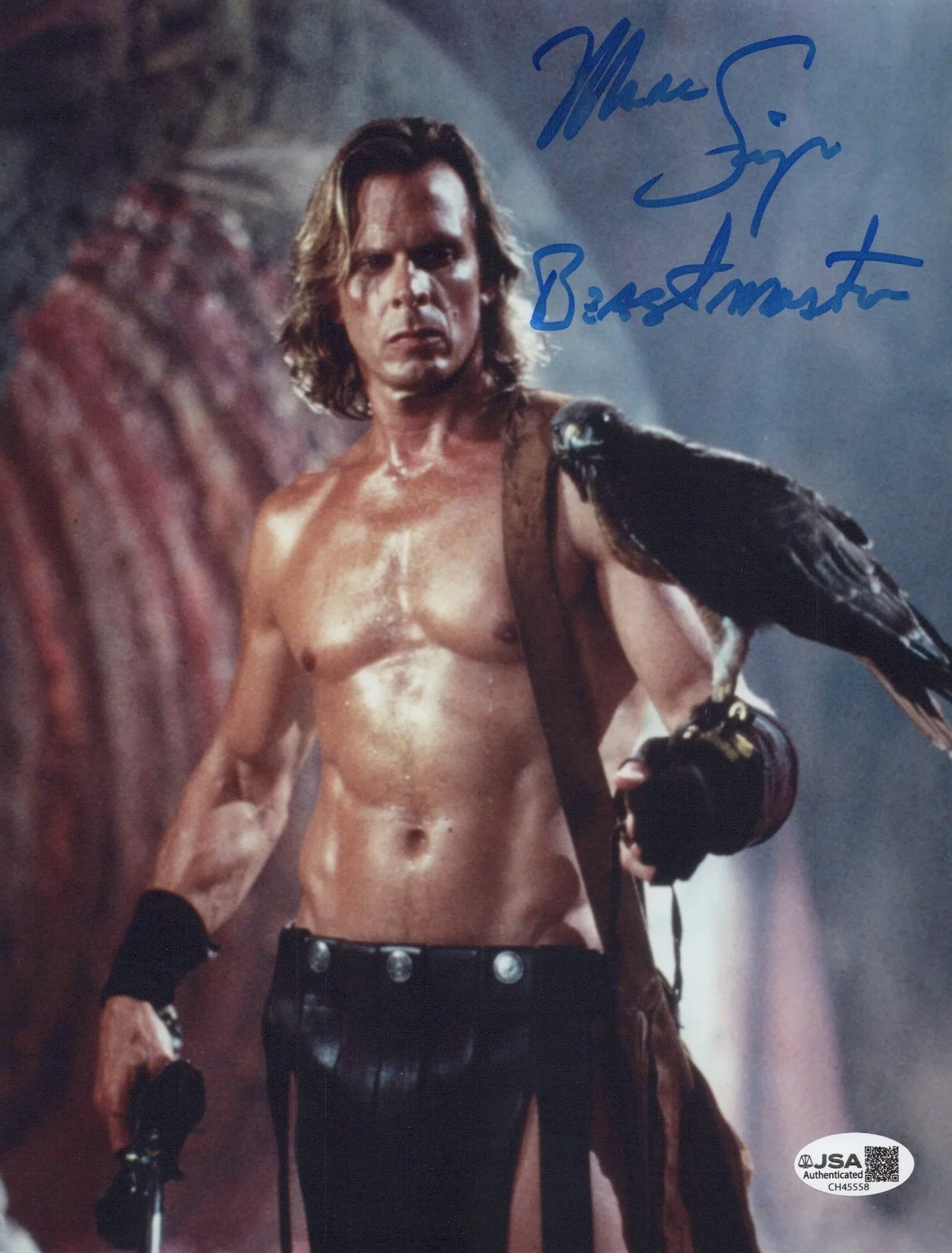 MARC SINGER — MARC SINGER Signed THE BEASTMASTER 8x10 Photo DARTANUS Autograph JSA COA