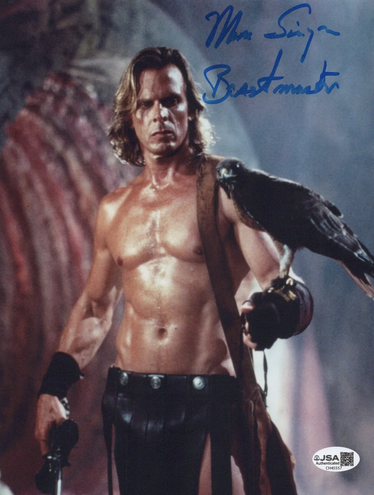 MARC SINGER — MARC SINGER Signed THE BEASTMASTER 8x10 Photo DARTANUS Autograph JSA COA