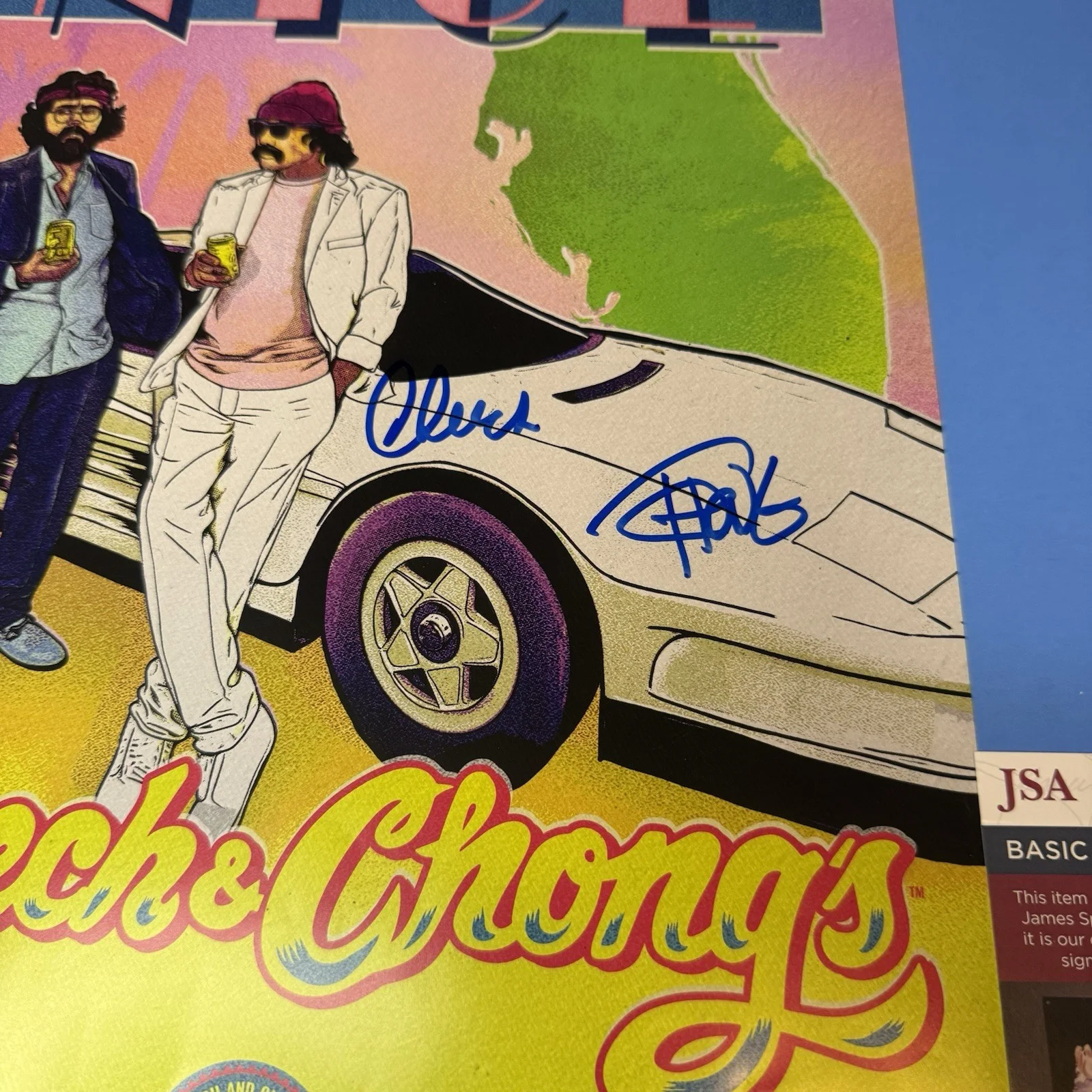 Cheech, Chong — Cheech and Chong Signed 11x17 Autographed Photo Miami Nice Poster JSA COA Comedy, изображение 3