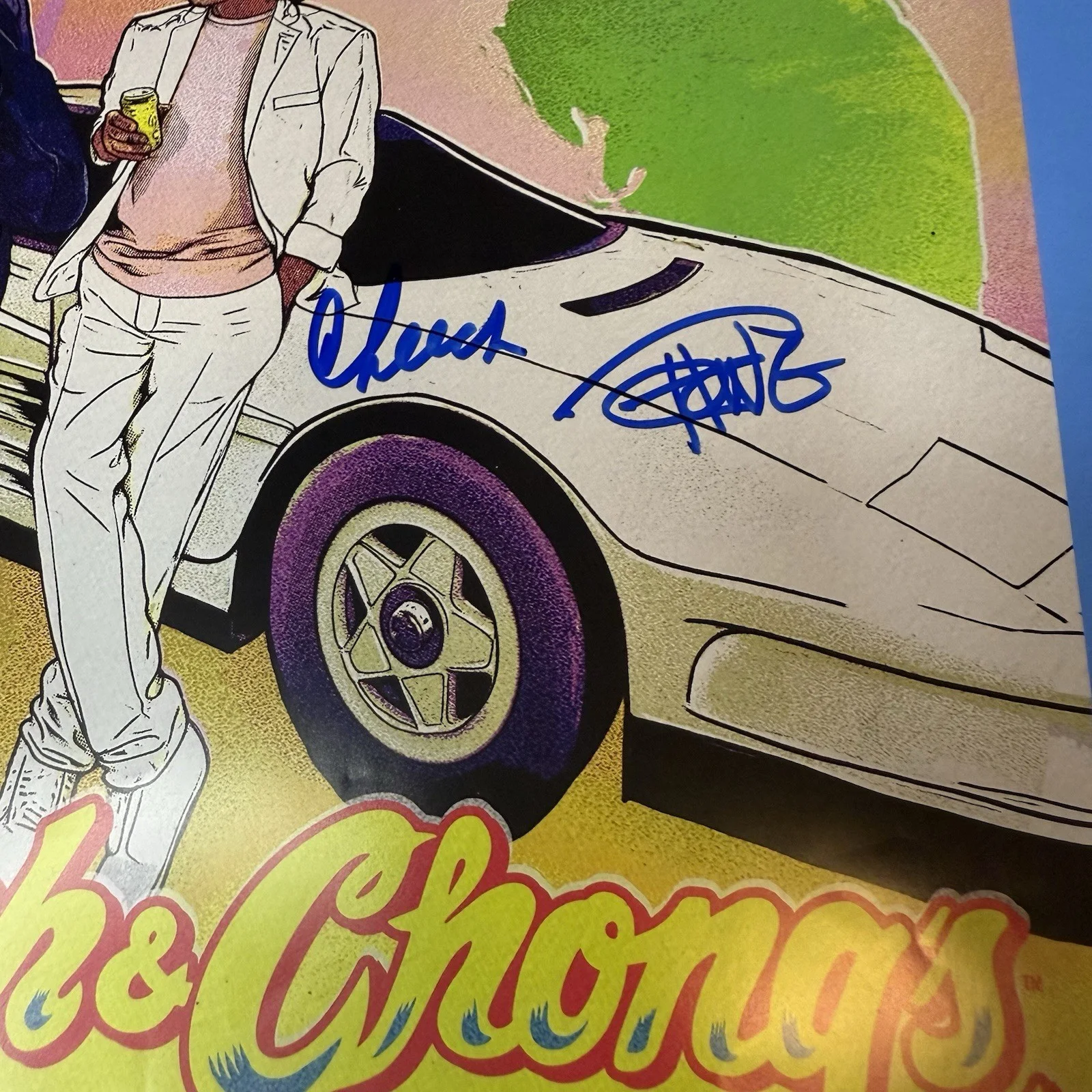 Cheech, Chong — Cheech and Chong Signed 11x17 Autographed Photo Miami Nice Poster JSA COA Comedy, image 3