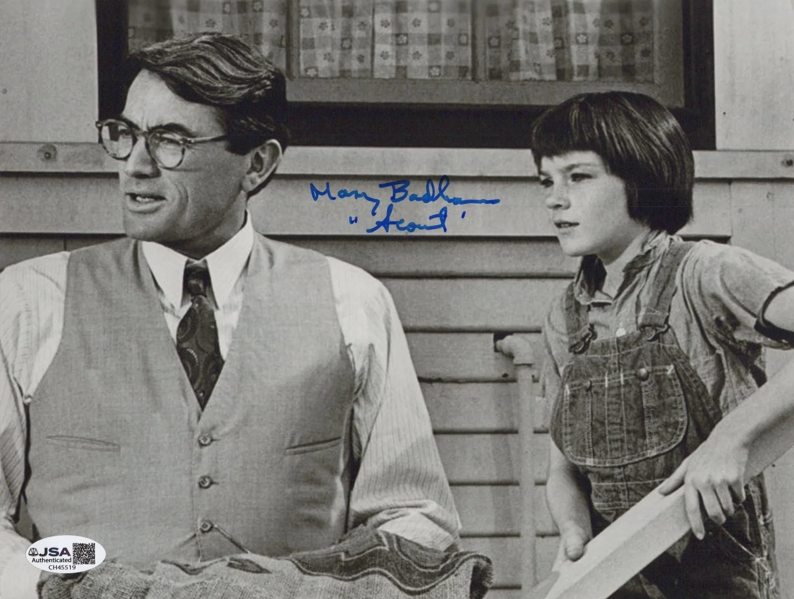 MARY BADHAM — MARY BADHAM Signed TO KILL A MOCKING 8x10 Photo SCOUT Autograph JSA CERT