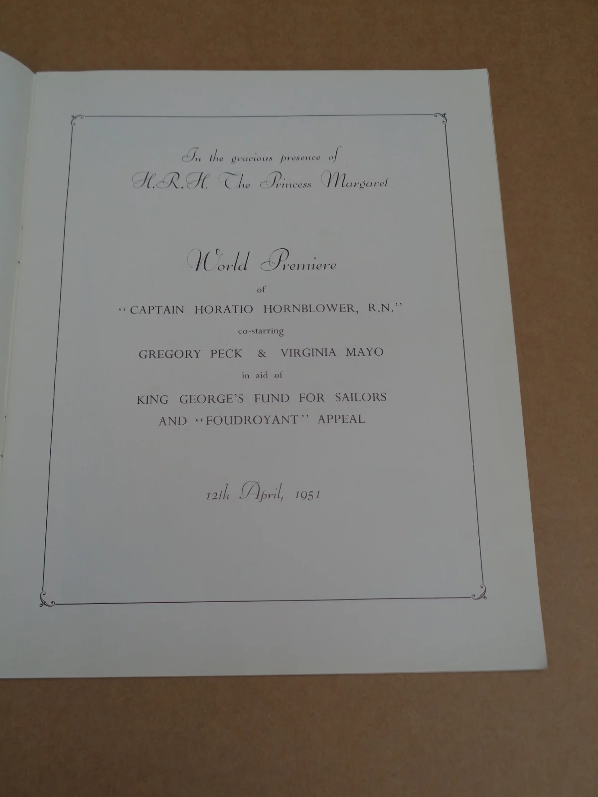 Gregory Peck - Captain Horatio Hornblower R.N. - 1951 UK World Premiere Brochure, изображение 2