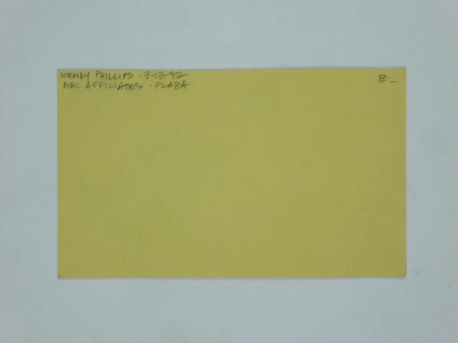 Wendy Phillips — Wendy Phillips Hand Signed Autographed 3x5 Index Card Actress, image 2