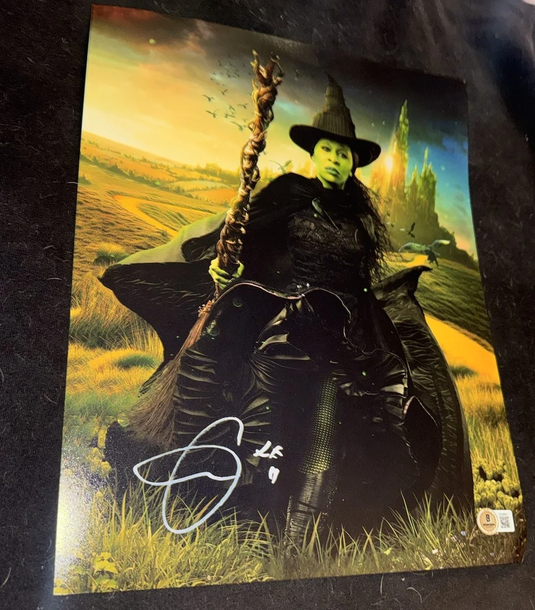 Cynthia Evro — Cynthia Evro signed 11x14 photo Wicked poster Elphaba BAS Beckett