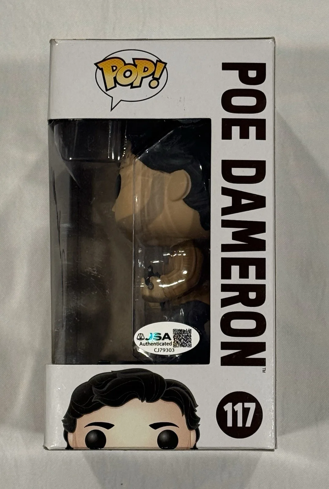 Oscar Isaac — Oscar Isaac Signed Poe Dameron Funko Pop 117 Star Wars Force Awakens JSA COA, изображение 4