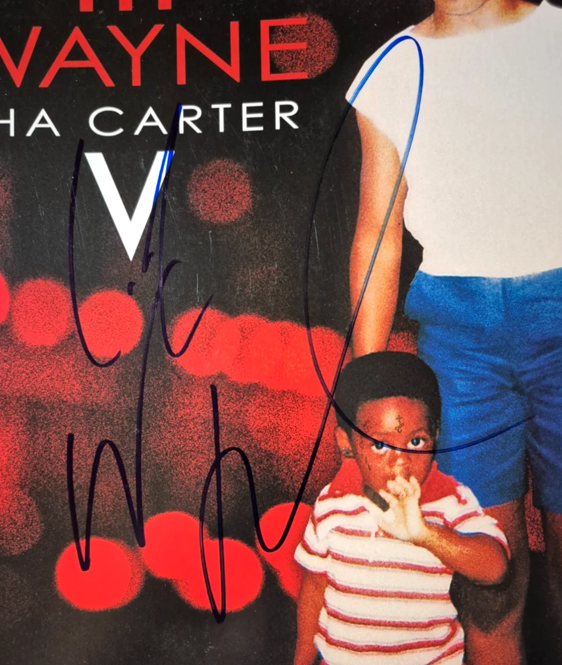 LIL WAYNE SIGNED AUTOGRAPHED THA CARTER V ALBUM RARE WEEZY YOUNG MONEY PSA COA, image 2