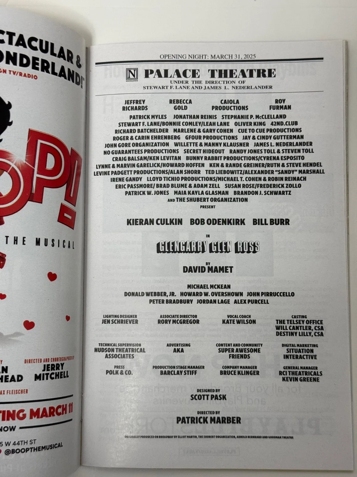 Kieran Culkin, Bill Burr, Bob Odenkirk, Michaem McKean — Glengarry Glen Ross Culkin Burr Odenkirk Signed Broadway Opening Night Playbill, image 3