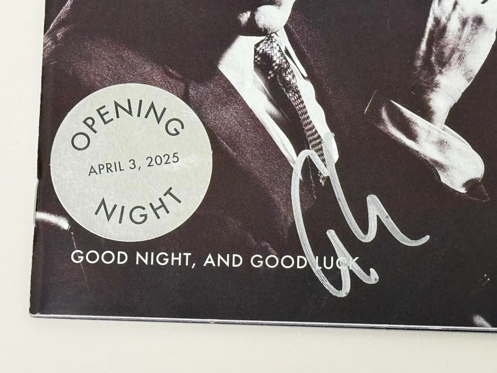 George Clooney — George Clooney Signed Good Night And Good Luck Broadway ON Playbill Beckett BAS, image 2