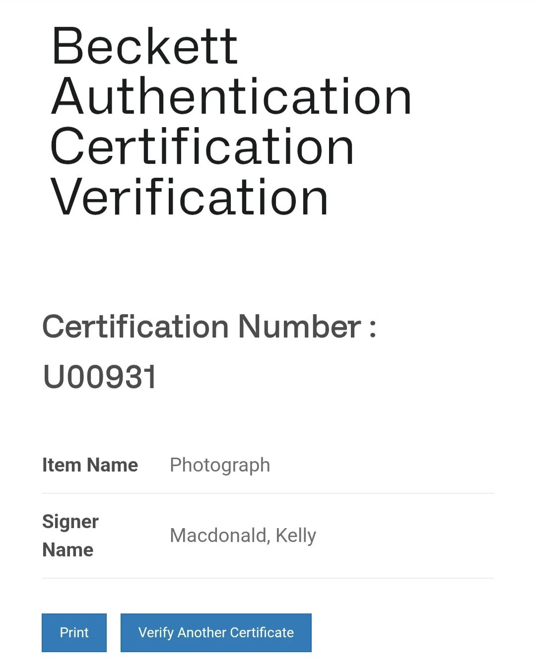 Kelyl Macdonald — Kelyl Macdonald Signed 11x14 BRAVE,Beckett Cert #U00931, изображение 3