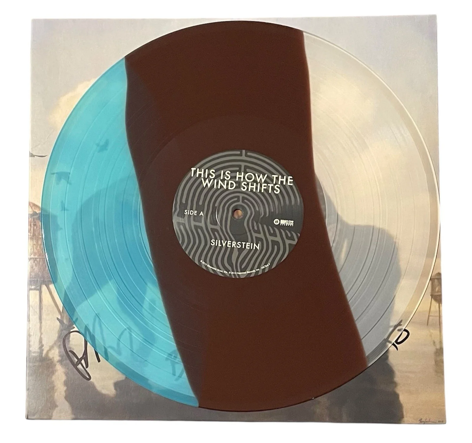 Silverstein Signed Autographed This Is How The Wind Shifts Tricolor Vinyl ACOA, image 3