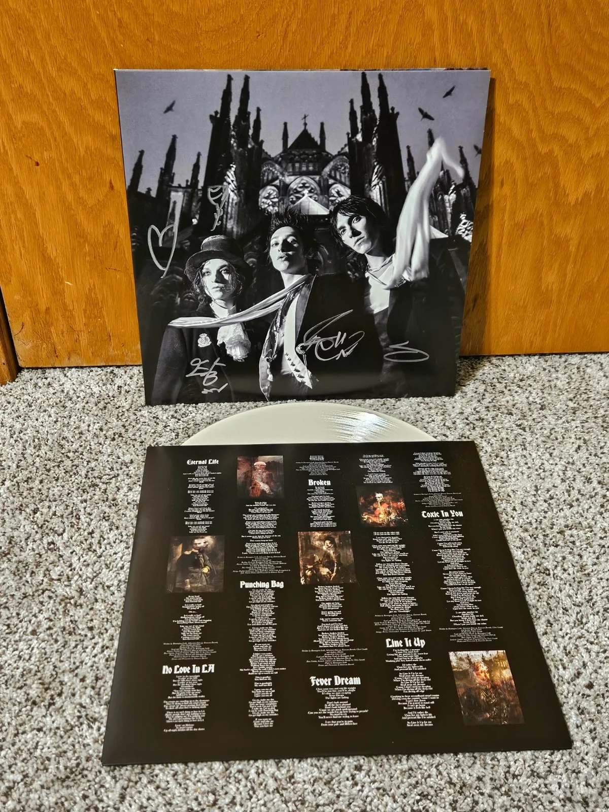 SIGNED DOODLE Palaye Royale Fever Dream Vinyl Sleeve Autographed Auto LP Record, image 5