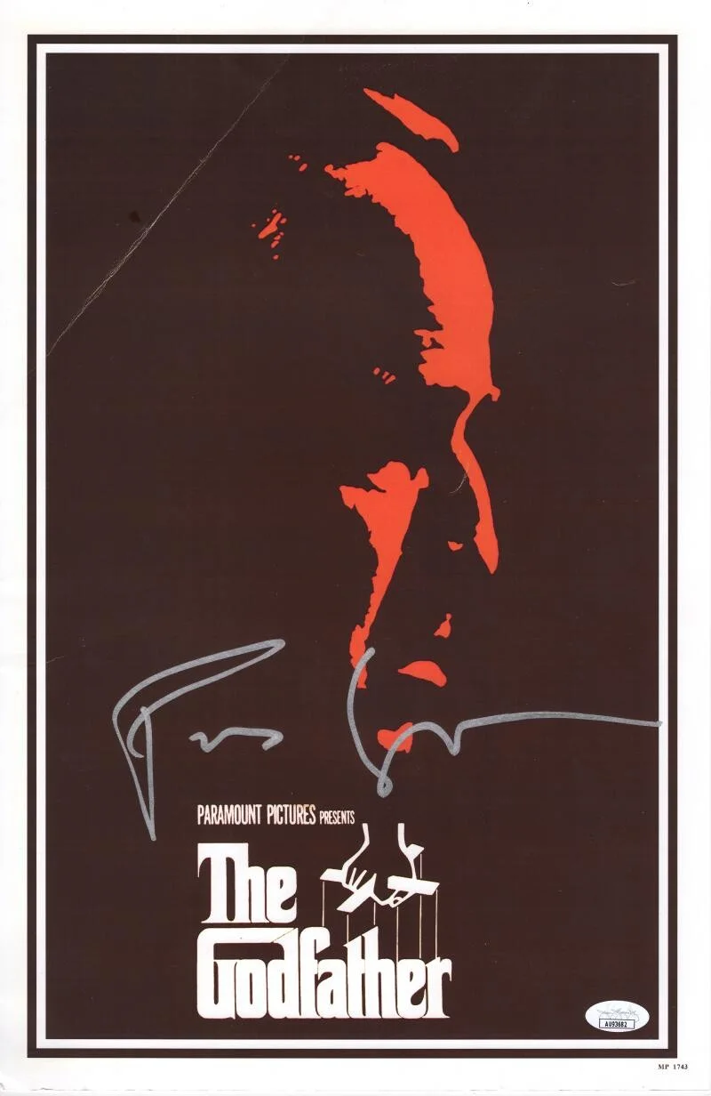 Francis Ford Coppola — Francis Ford Coppola Signed Autograph 11x17 The Godfather Poster w/ JSA COA