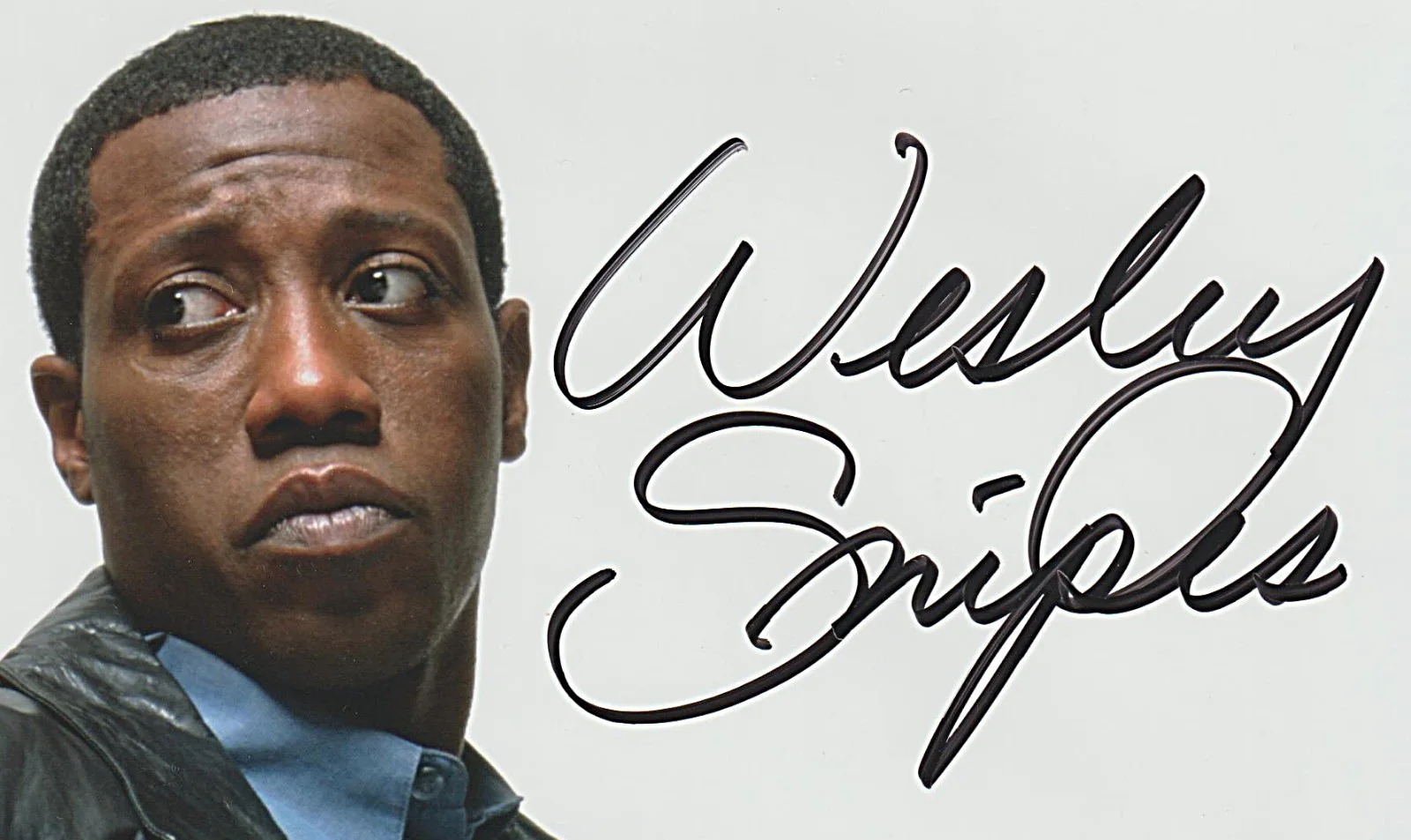WESLEY SNIPES — WESLEY SNIPES (BLADE) SIGNED 8x10 PHOTO comes with official fan club letter, изображение 2