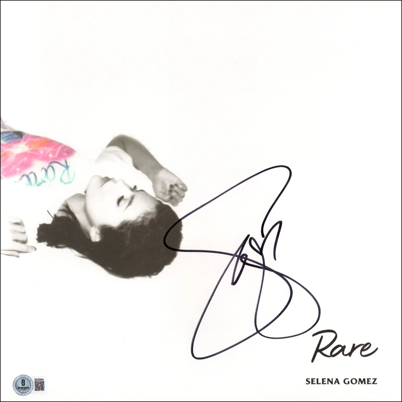 Selena Gomez — Selena Gomez Signed Autograph 12x12 Rare Album Vinyl Record Insert - Beckett COA
