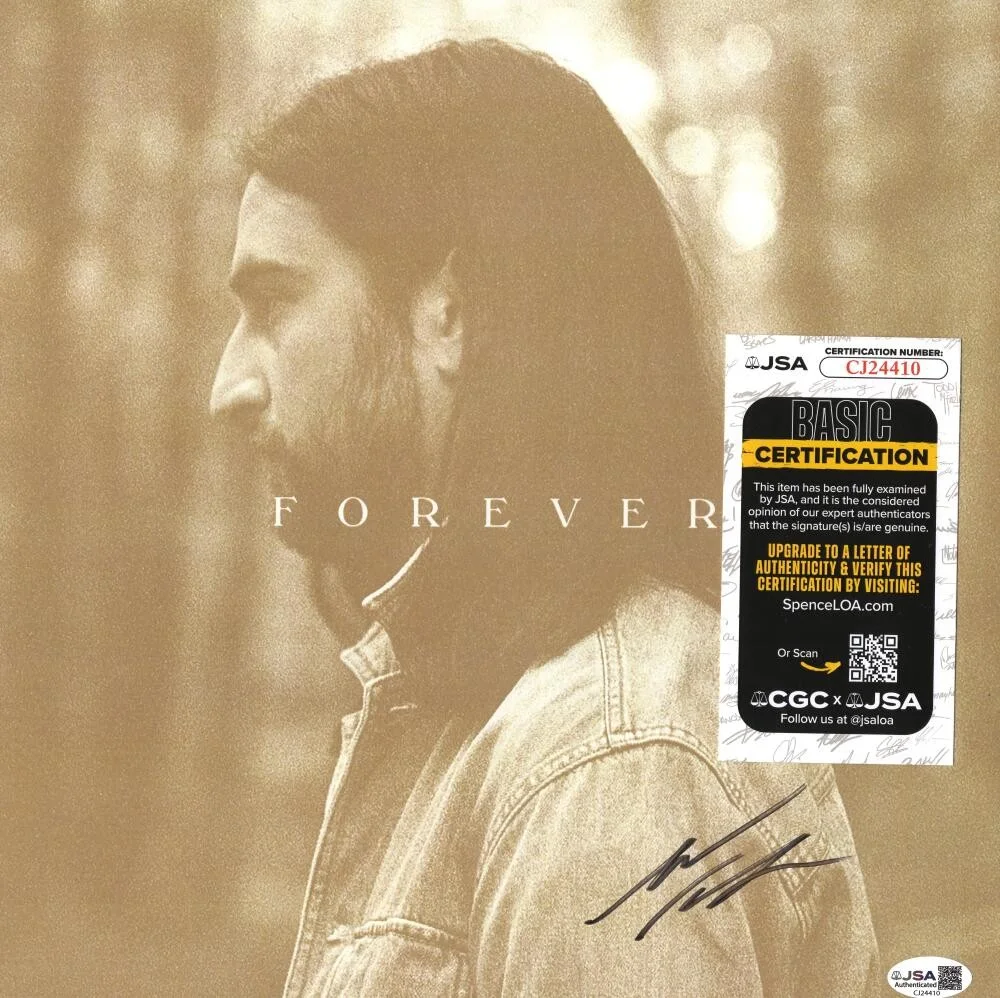Noah Kahan — Noah Kahan Signed Autograph 12x12 Forever Album Vinyl Record LP Insert JSA COA, image 2