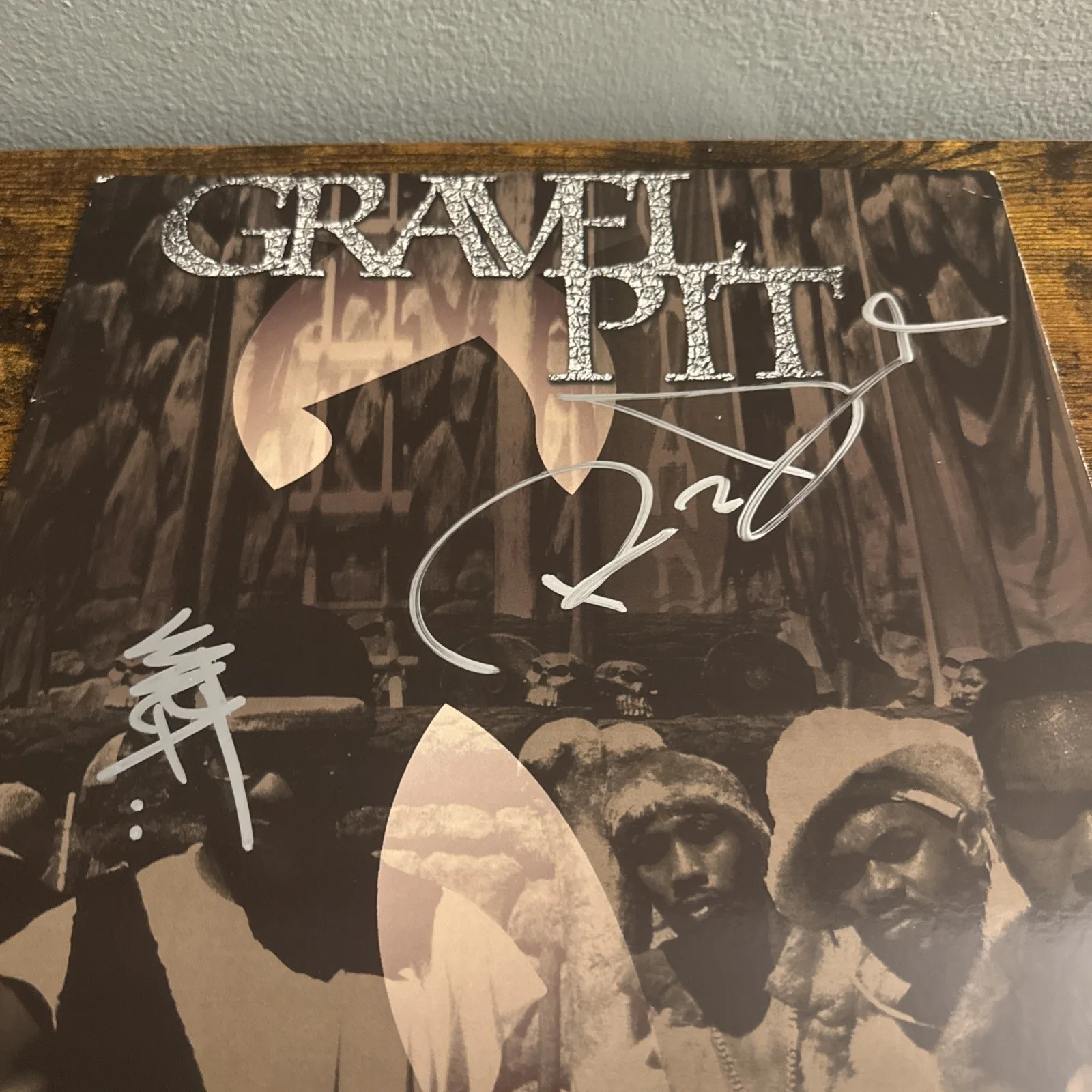 RZA Method Man SIGNED WU-TANG CLAN Gravel Pit VINYL RECORD BECKETT COA, изображение 2