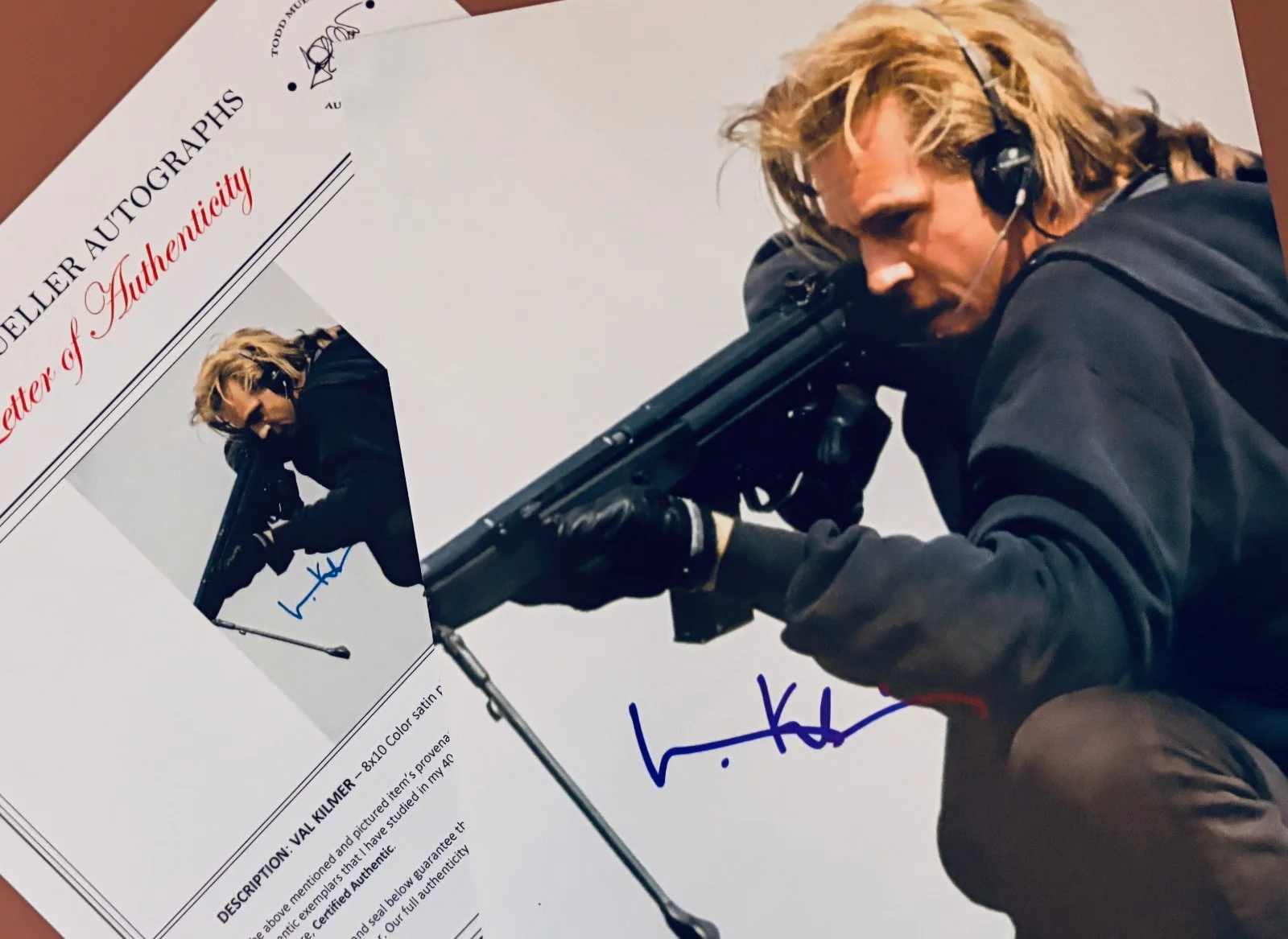 VAL KILMER — Val Kilmer Signed•*HEAT* 1995•8X10 Autographed Photo•Todd Mueller Autographs COA, изображение 2