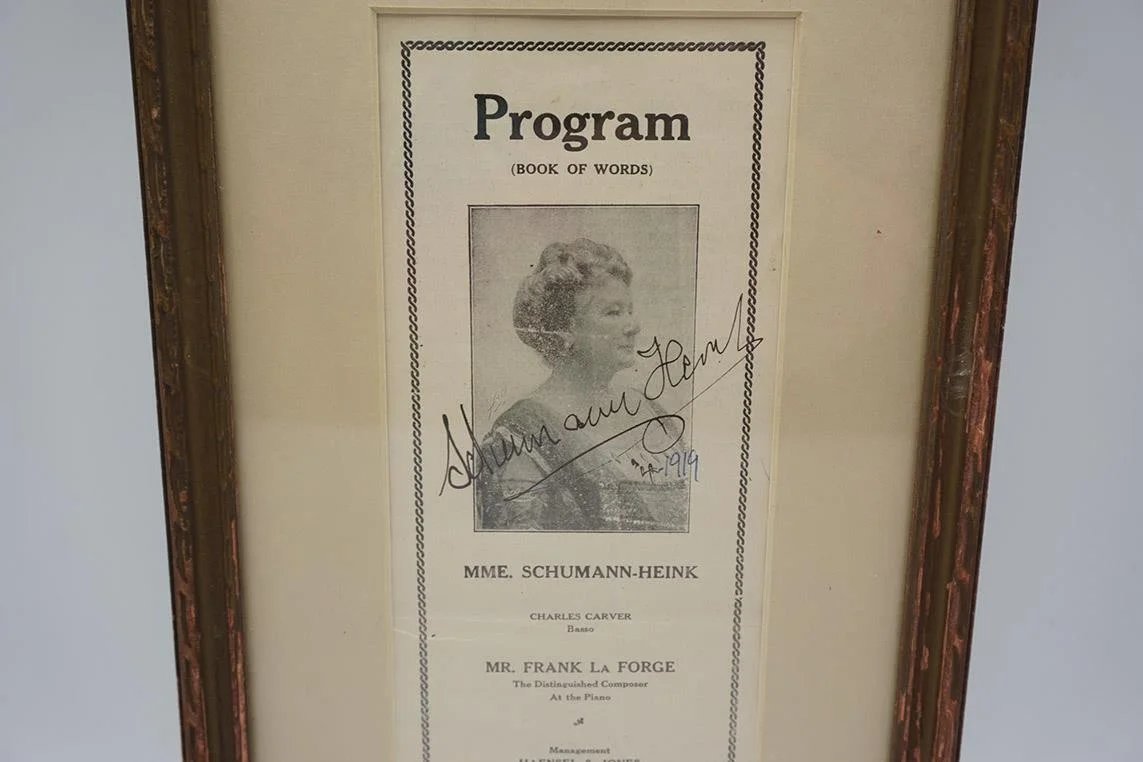 Antique Ernestine Schumann-Heink Opera Contralto Signed Program Framed, image 2
