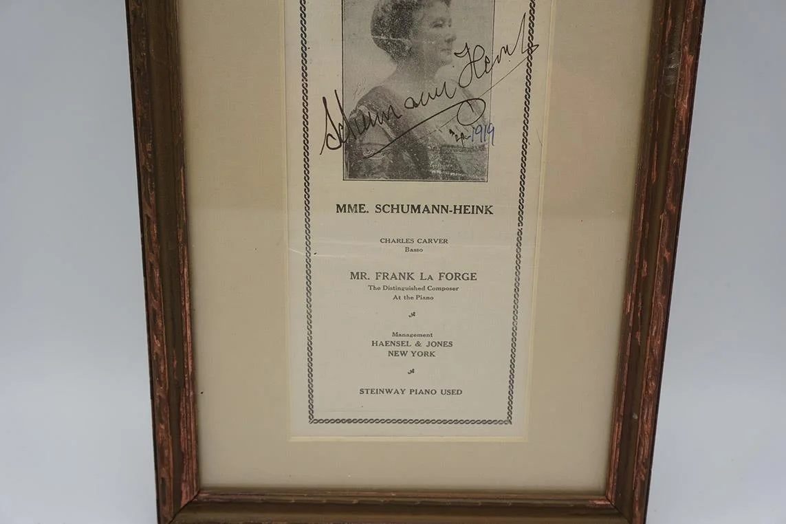 Antique Ernestine Schumann-Heink Opera Contralto Signed Program Framed, image 3
