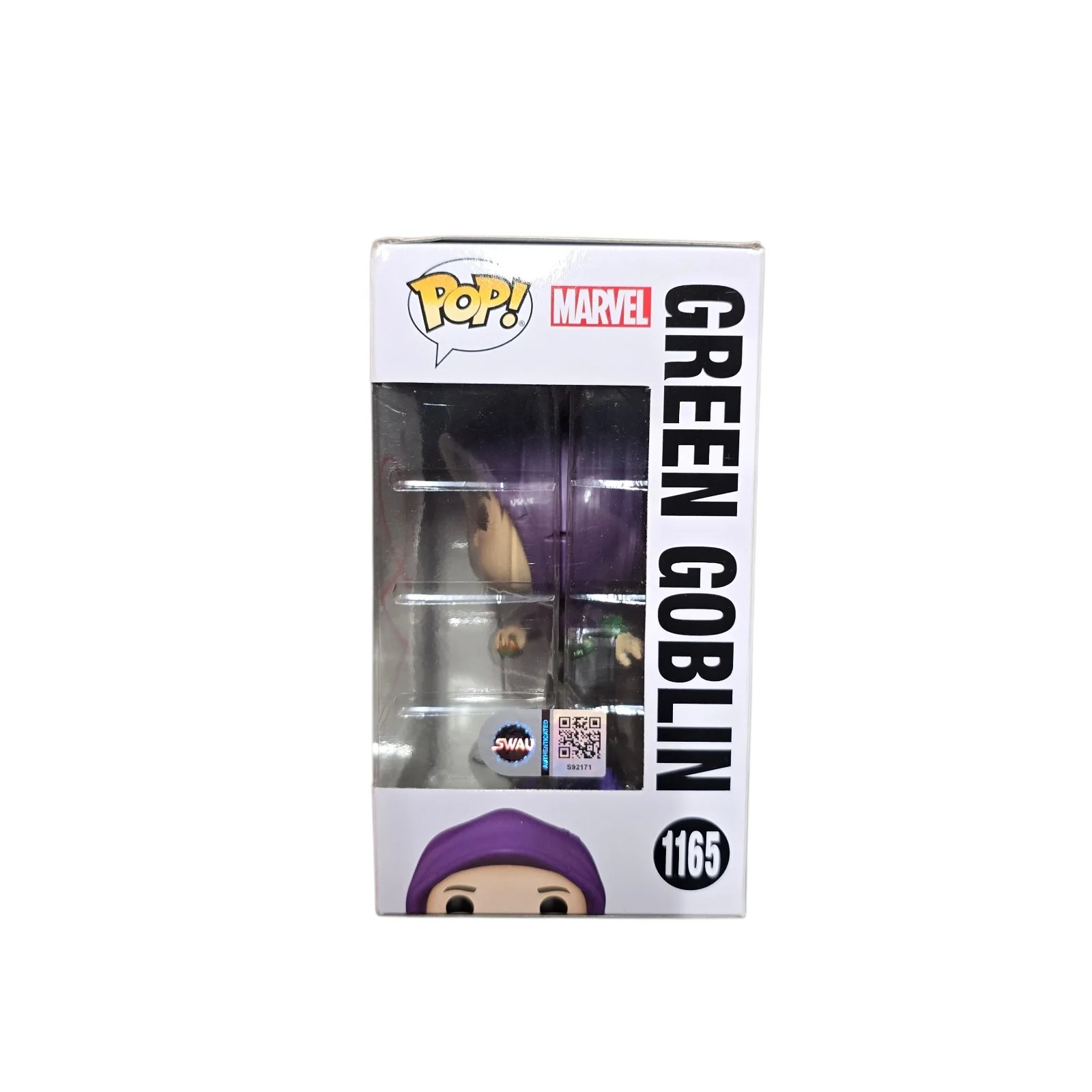 Willem Dafoe — Willem Dafoe Signed Green Goblin Funko 1165 Spiderman SWAU Authenticated RARE, image 2