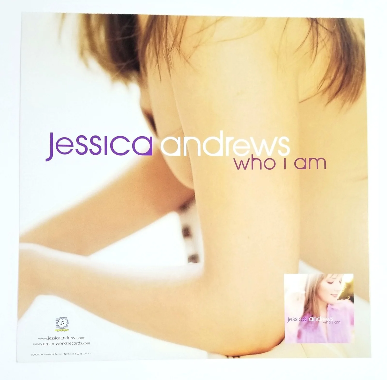Jessica Andrews REAL hand SIGNED Who Am I Album Promo Flat COA Autographed, image 2