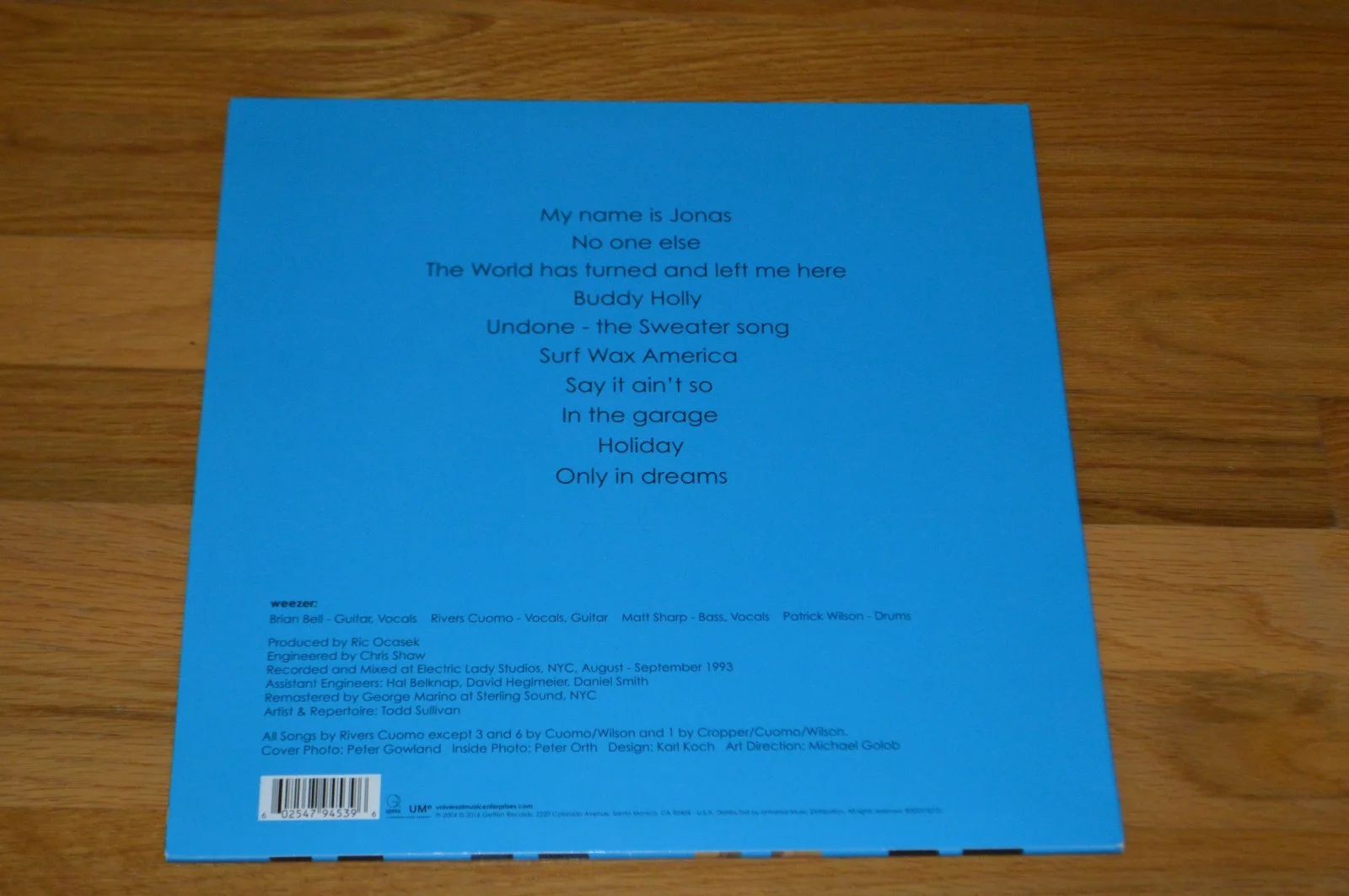 WEEZER ~ Rivers Cuomo Autographed "Blue" Album Cover with PSA Hologram, изображение 5