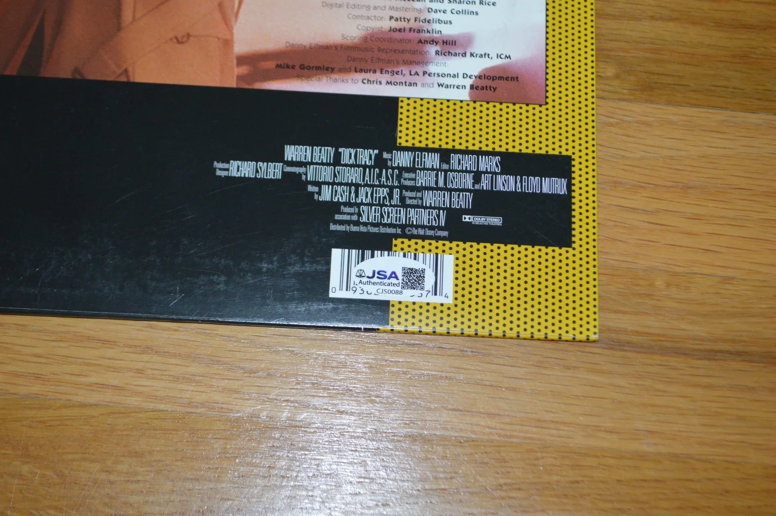 Danny Elfman — Danny Elfman Autographed "Dick Tracy" Vinyl LP Cover with JSA COA, image 5