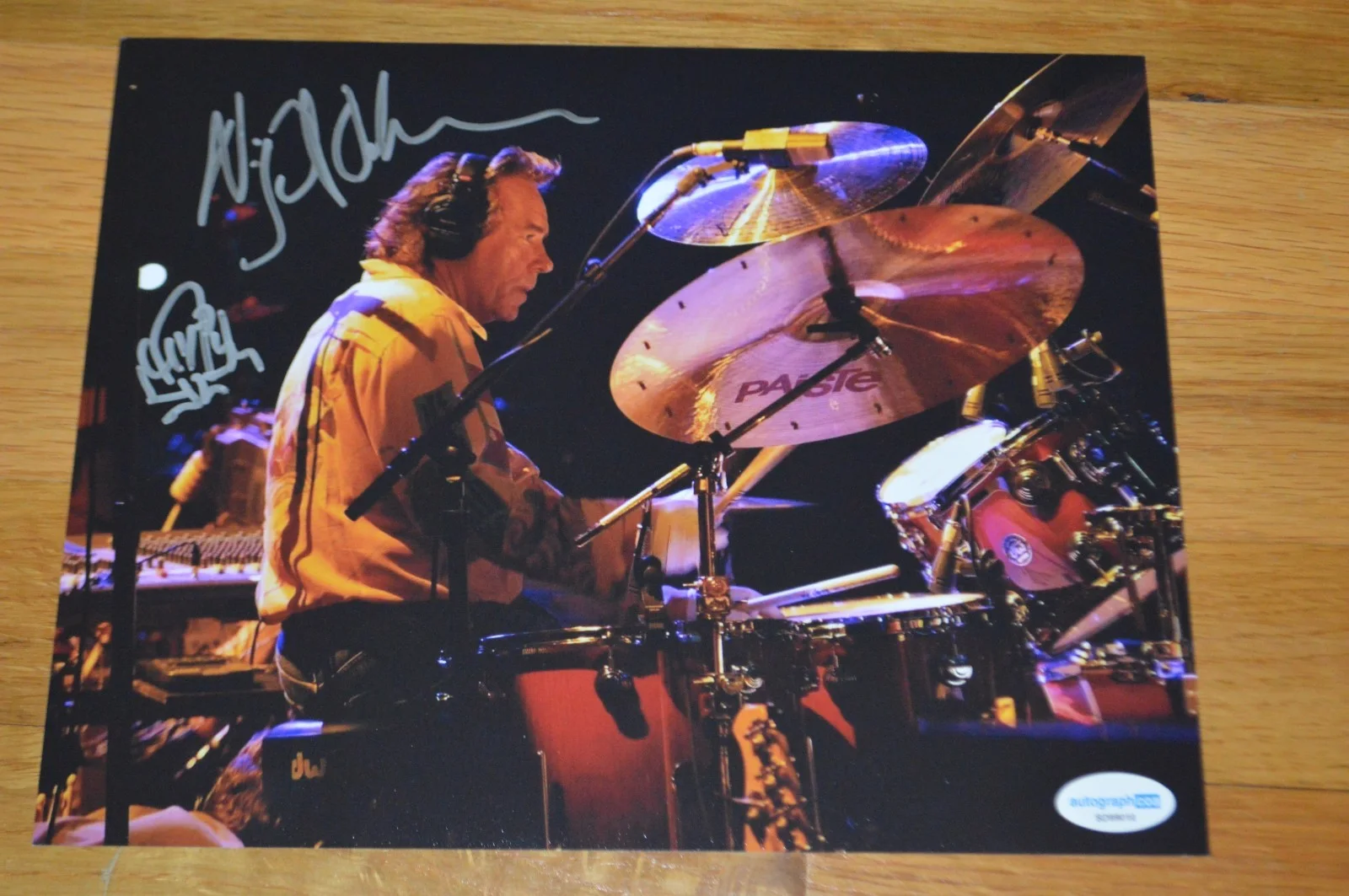 Nigel Olsson Autographed 8x10 Color Photo w/ AUTOGRAPH COA ~ Elton John Drummer, image 2