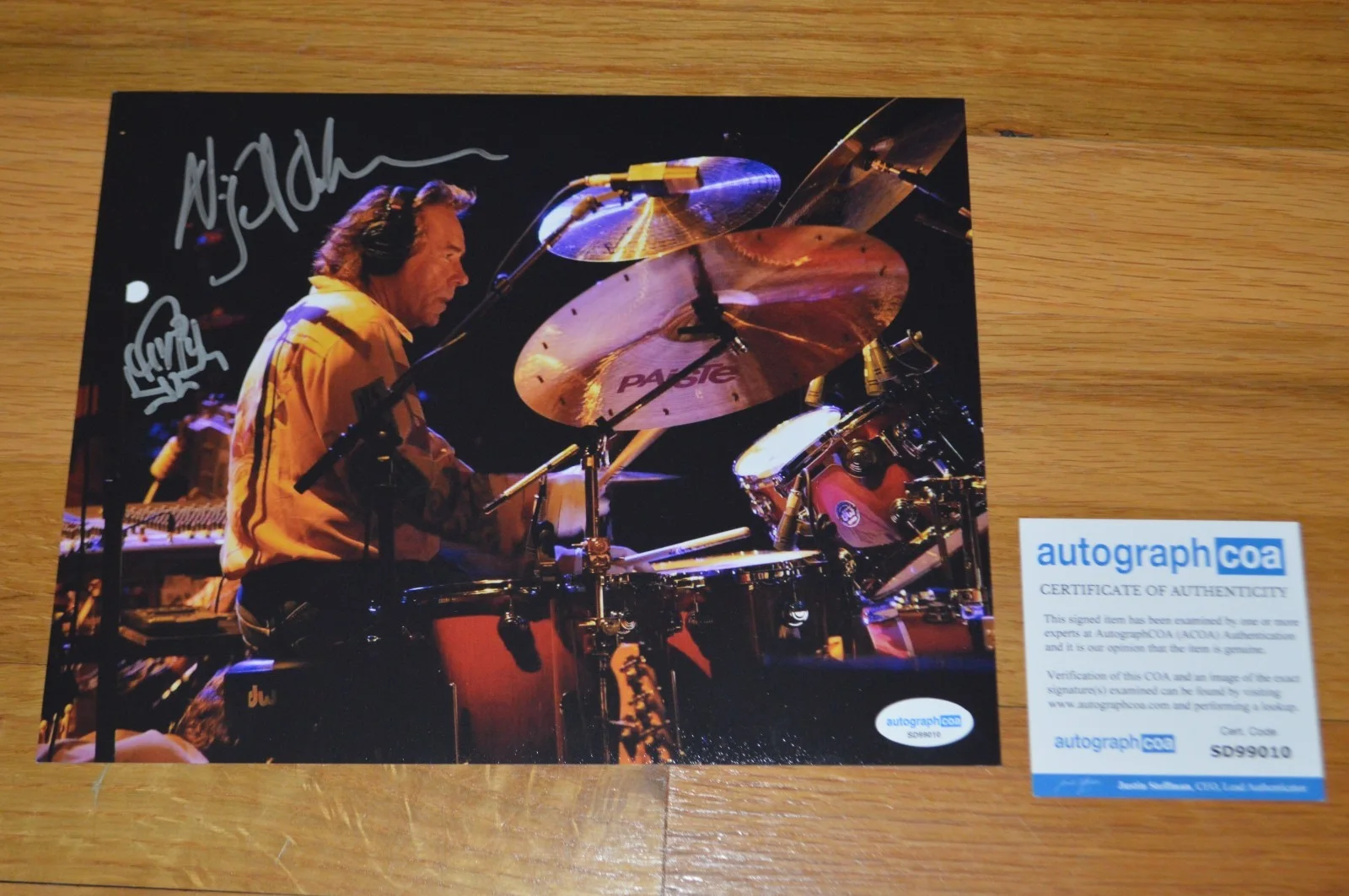 Nigel Olsson Autographed 8x10 Color Photo w/ AUTOGRAPH COA ~ Elton John Drummer, image 5