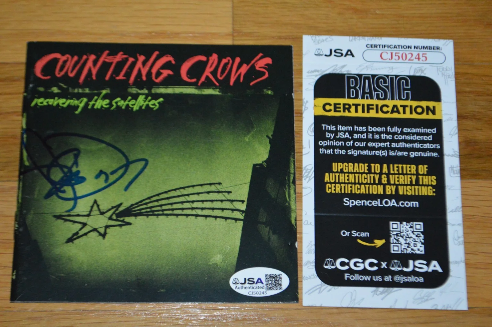 Counting Crows Adam Duritz Signed "Recovering The Satellites" CD Booklet JSA COA, image 2