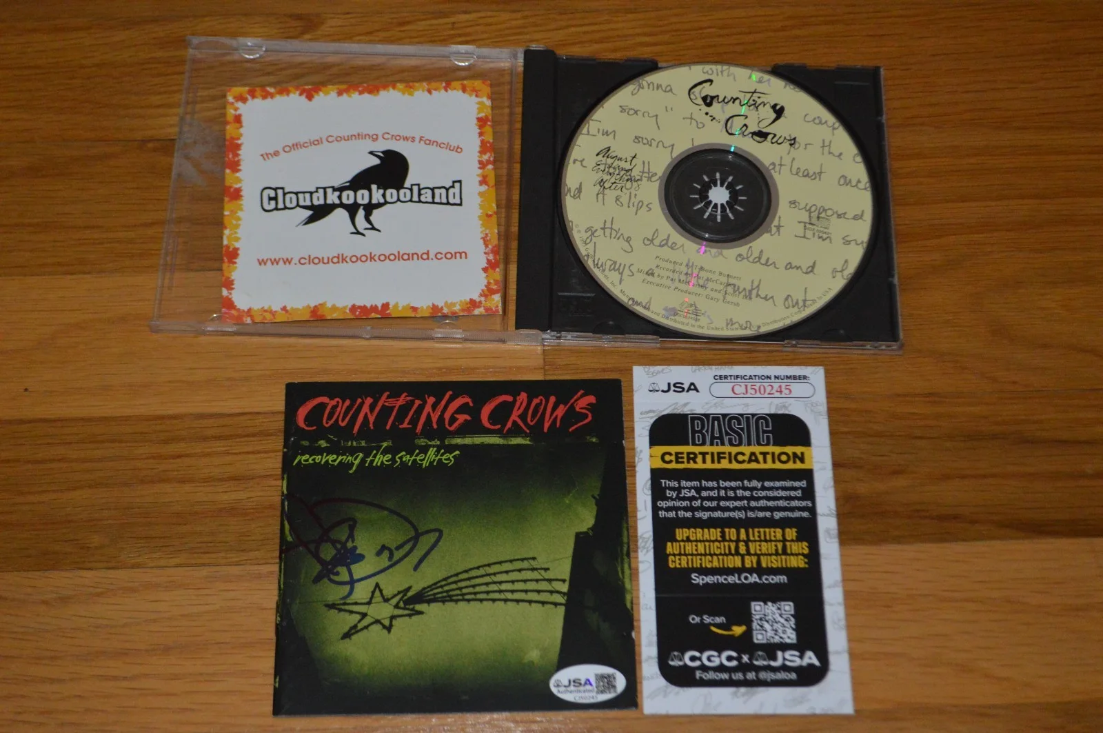 Counting Crows Adam Duritz Signed "Recovering The Satellites" CD Booklet JSA COA, image 3