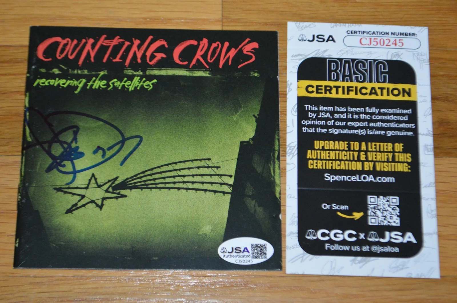 Counting Crows Adam Duritz Signed "Recovering The Satellites" CD Booklet JSA COA, image 5