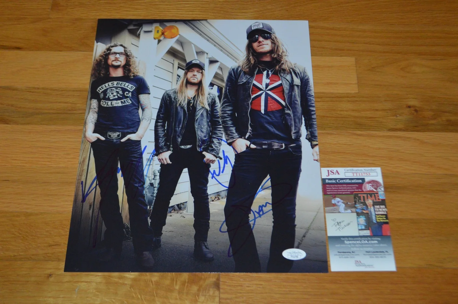 Cadillac Three ~ Jaren / Neil / Kelby Autographed 11x14 Photo with JSA COA, image 2