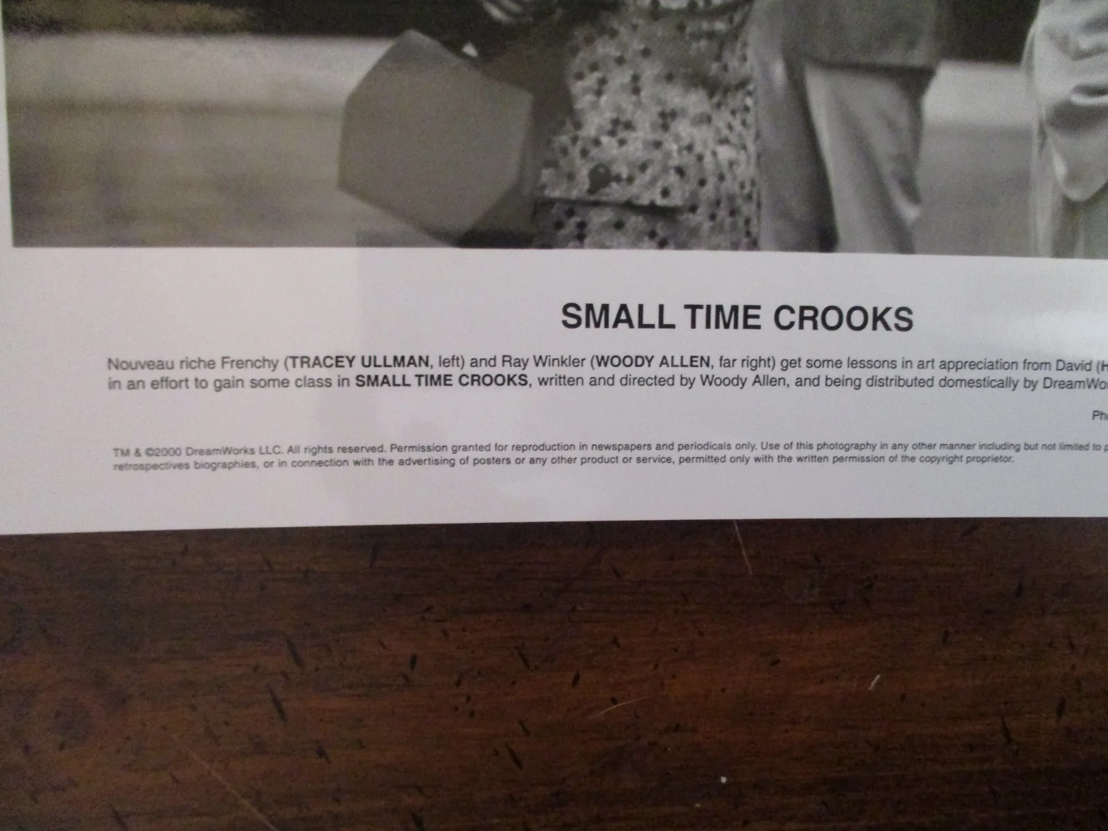 Tracey Ullman/Hugh Grant/Woody Allen/(SMALL TIME CROOKS)2000 10 x 8 B & W Photo, изображение 3