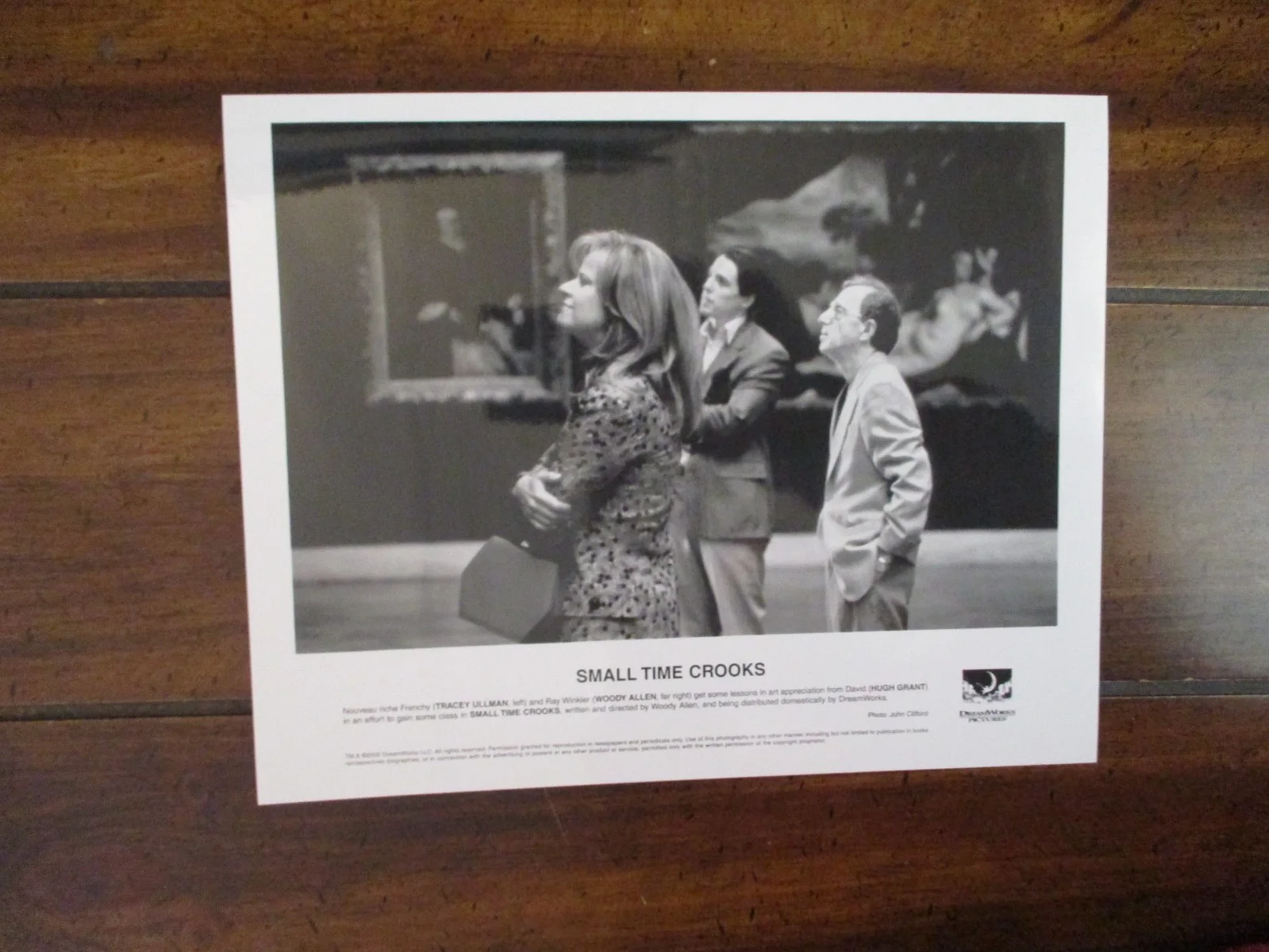 Hugh Grant/Tracey Ullman/Woody Allen(SMALL TIME CROOKS)2000 10 x 8 B & W Photo, изображение 2
