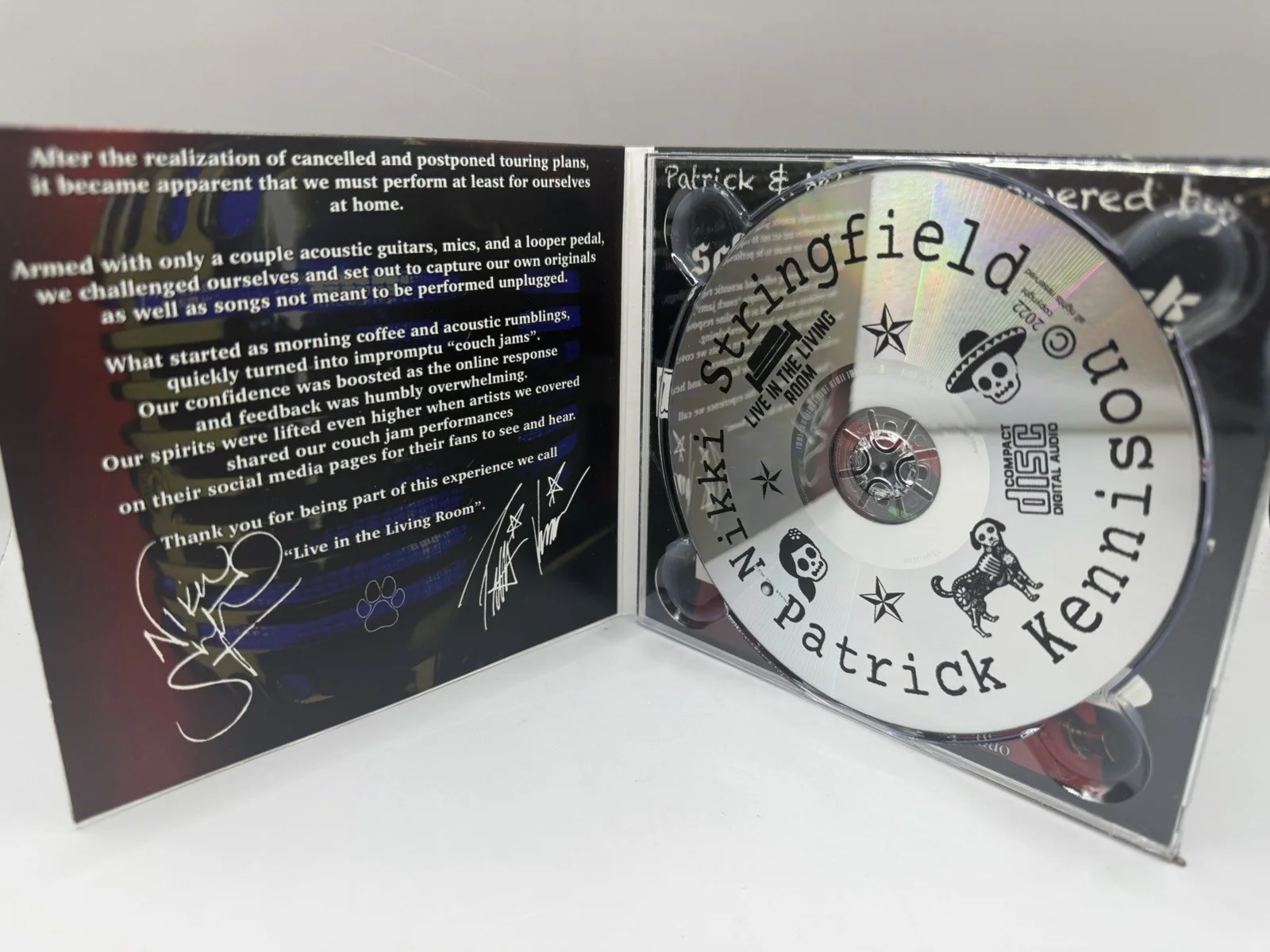 Nikki Stringfield Patrick Kennison Live In The Living Room CD Signed Autographed, image 2