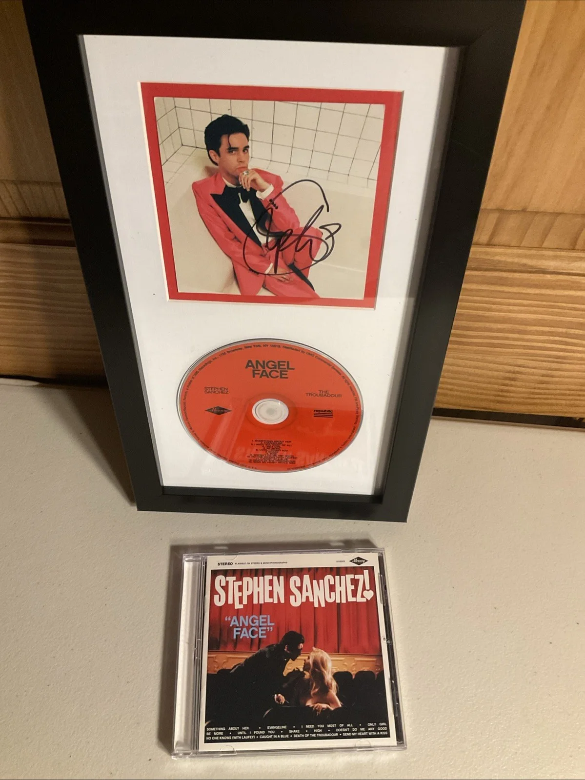 Stephen Sanchez Angel Face Signed CD Framed, image 3