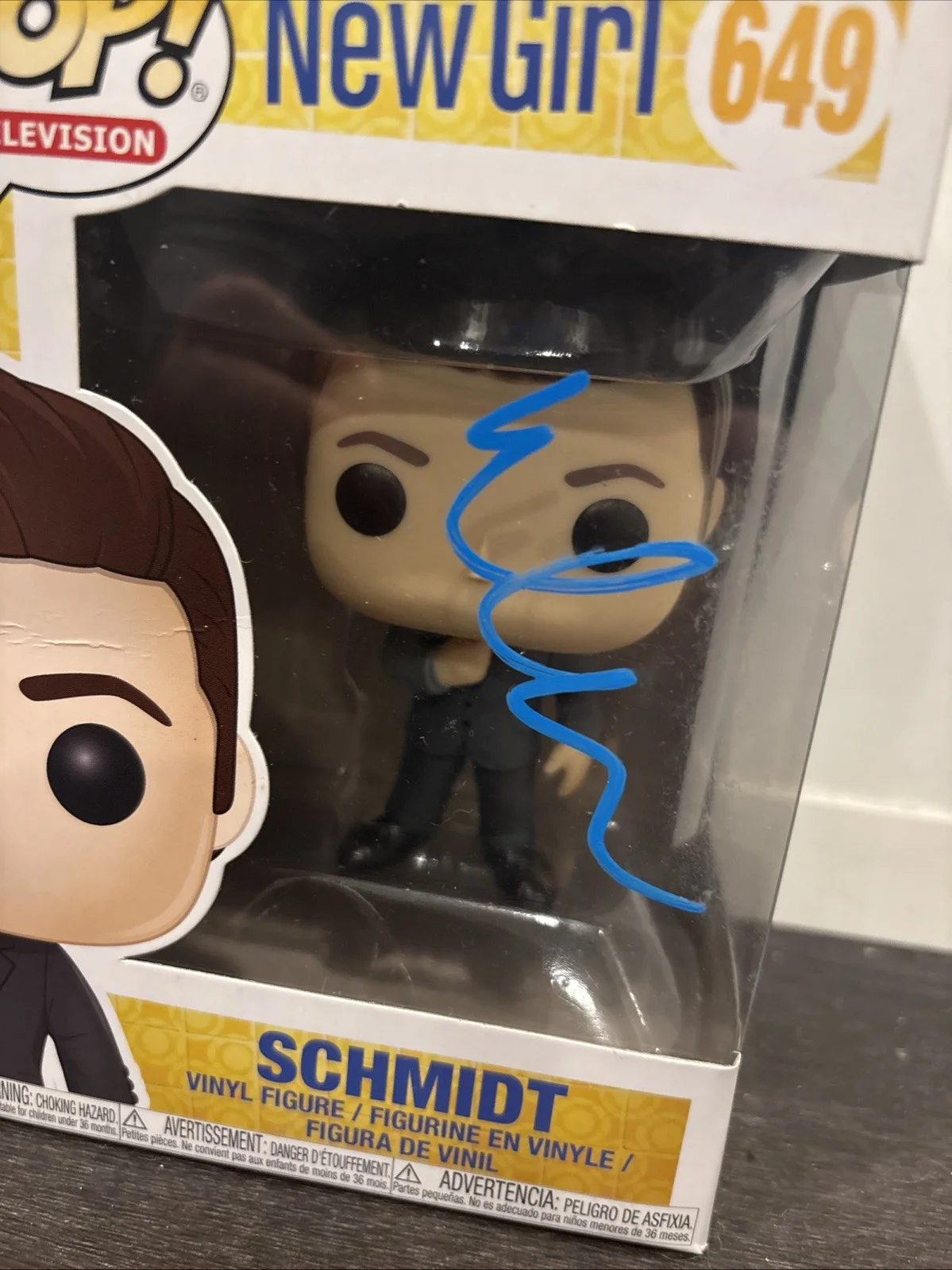 Max Greenfield Signed Schmidt Funko Pop #649 Autograph New Girl Rare Vaulted, image 3