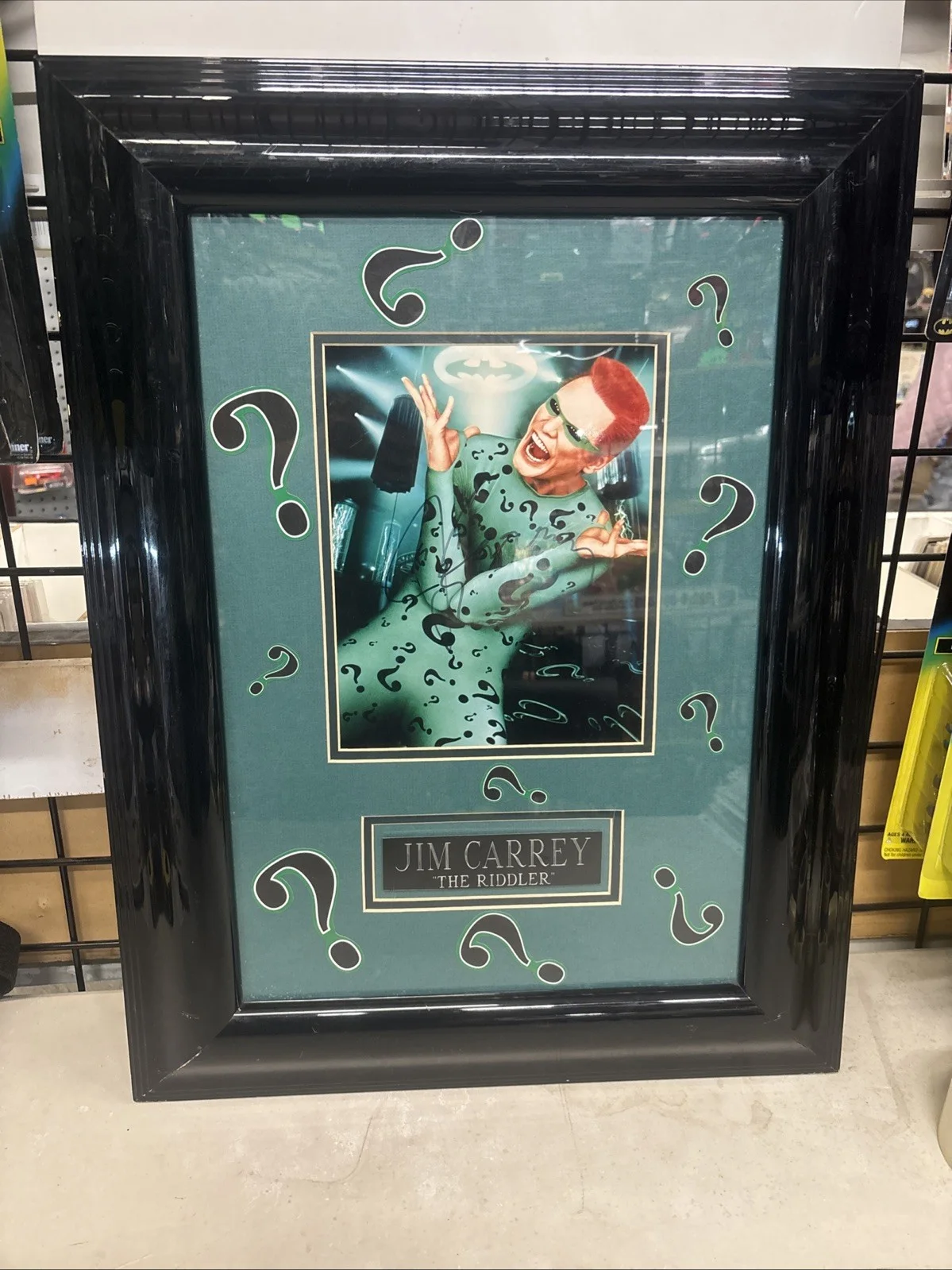 JIM CARREY Hand Signed Autographed FRAMED PHOTO W/COA RIDDLER BATMAN FOREVER, изображение 3