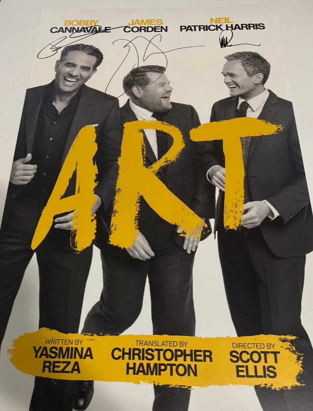 James Corden, Neil Patrick Harris, Bobby Cannavale — Art Signed Broadway Window Card Windowcard & Playbill Poster James Corden NPH, image 4