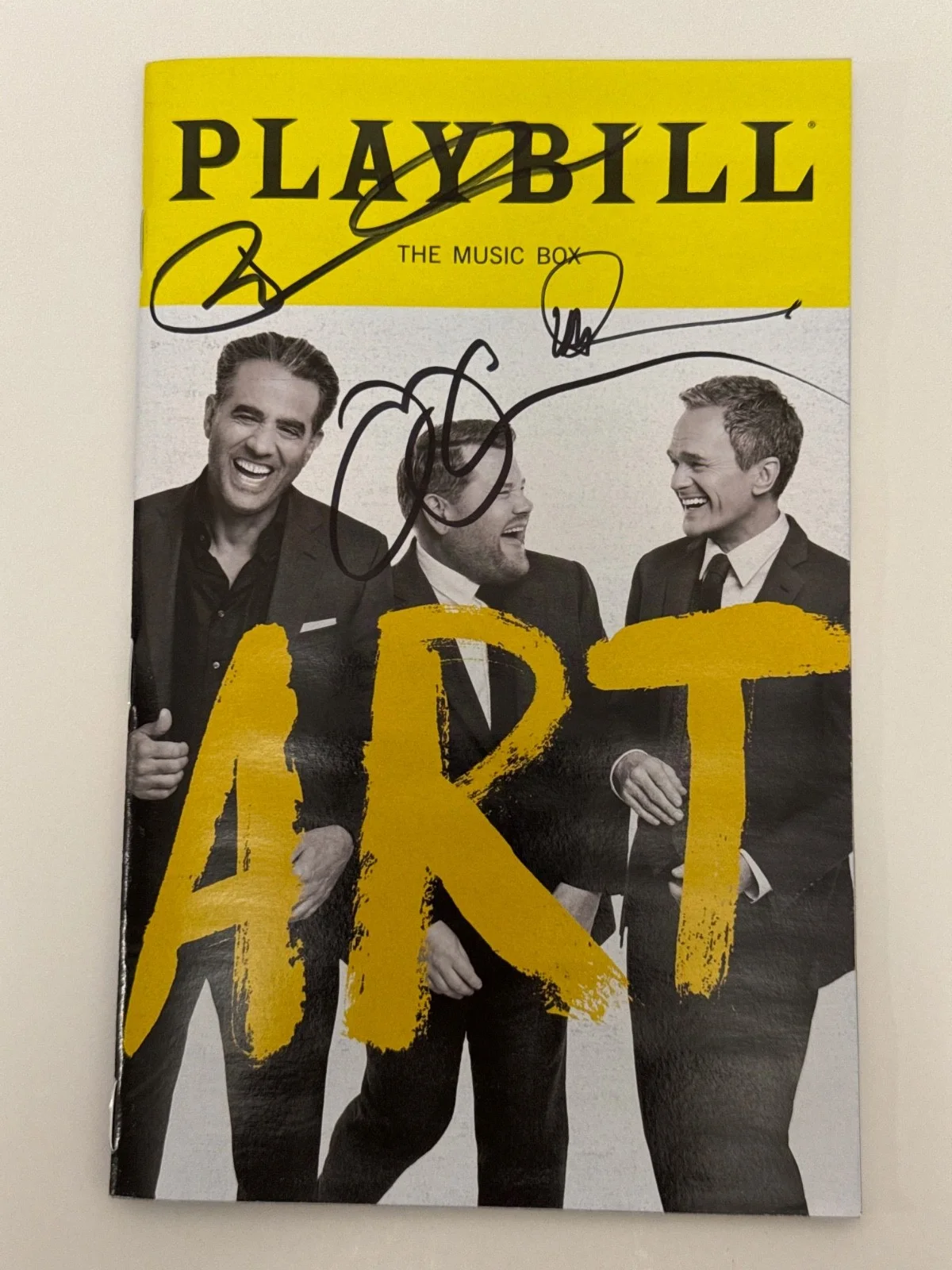 James Corden, Neil Patrick Harris, Bobby Cannavale — Art Signed Broadway Window Card Windowcard & Playbill Poster James Corden NPH, image 5