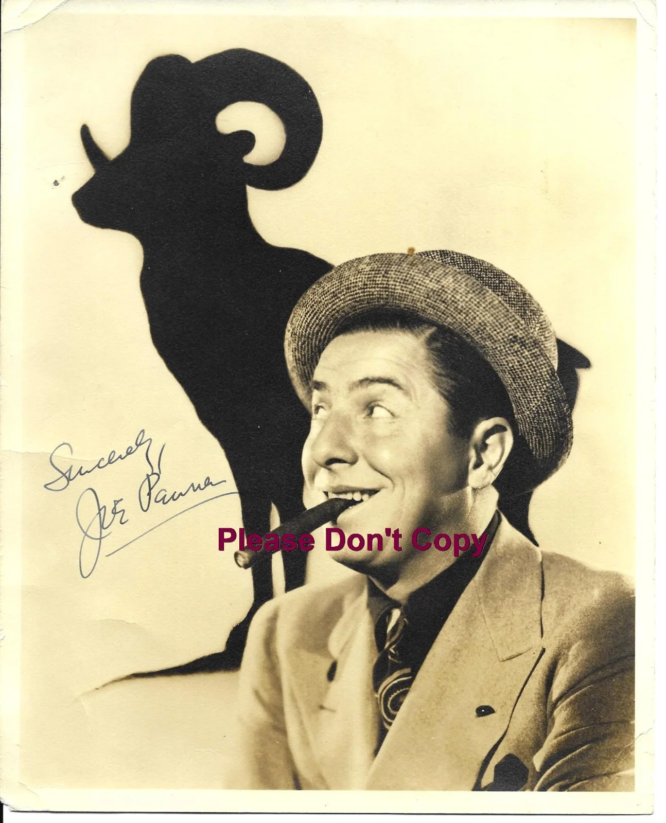 Joe Paster — 1940's Joe Pasternak , Hand Signed Autograph Photograph Actor/Producer, image 3
