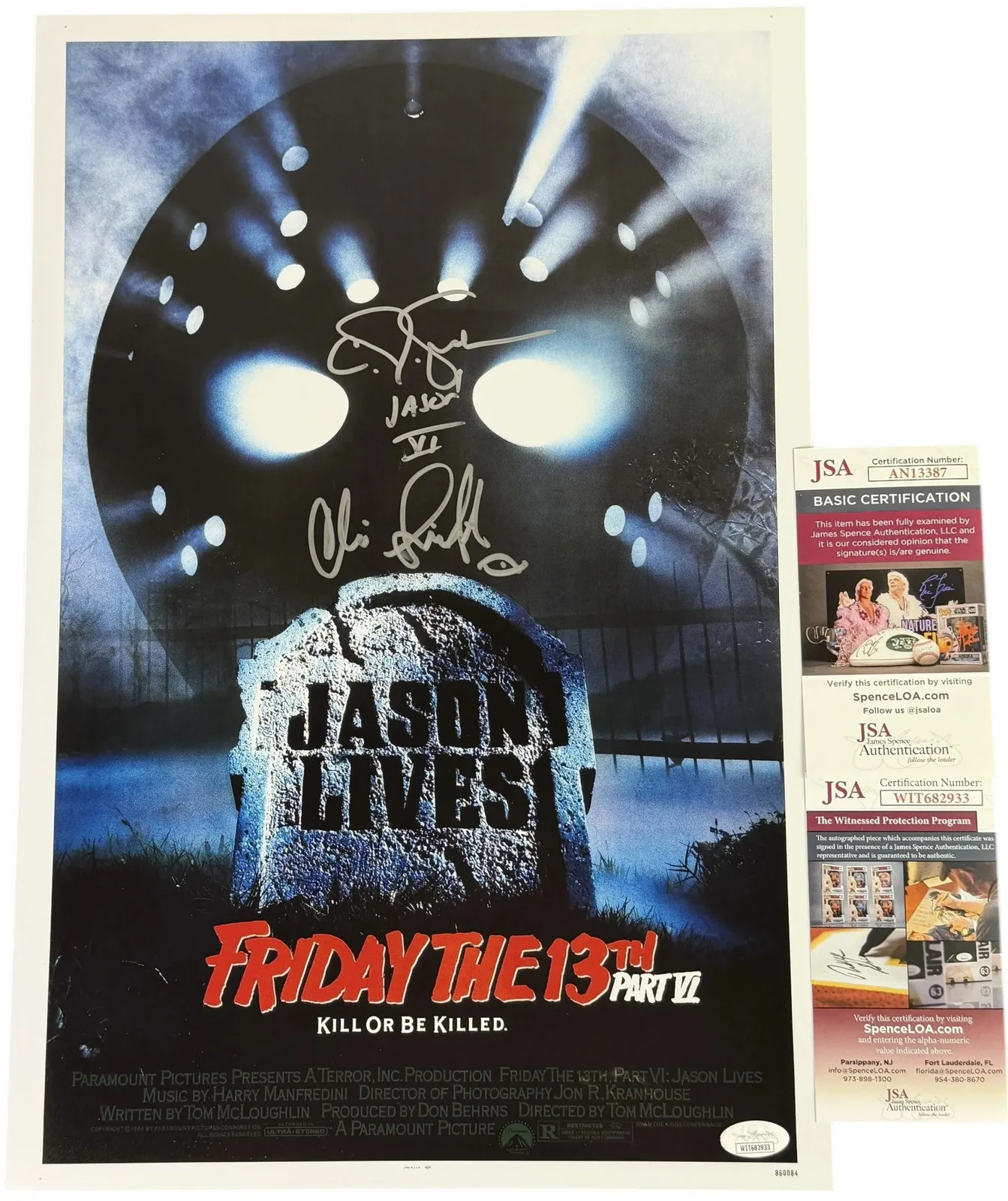 C.J. Graham & Christopher Chris Swift — C.J. Graham & Christopher Chris Swift signed 12x18 Poster JSA Authentication