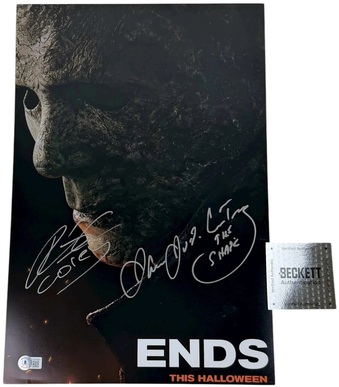 James Jude Courtney & Rohan Campbell — James Jude Courtney & Rohan Campbell signed 12x18 Poster Beckett Authentication